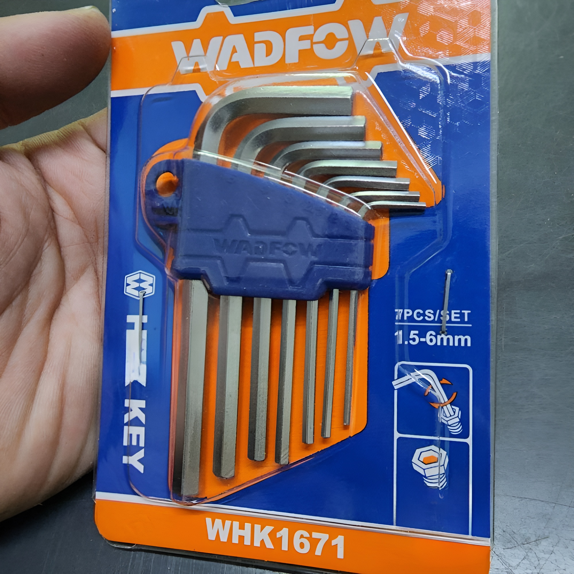 Hình ảnh 4 của mặt hàng Bộ 7 chìa lục giác 1.5-6mm Wadfow WHK1671