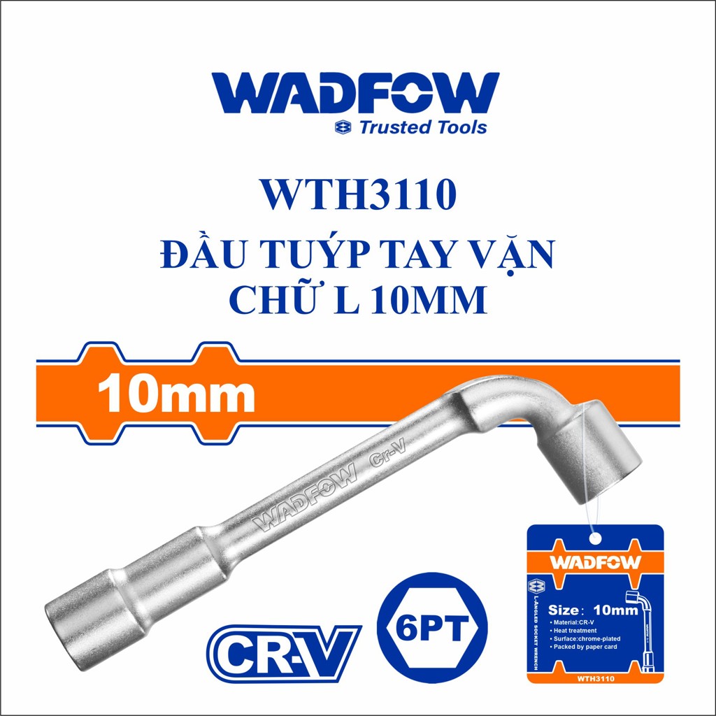 Hình ảnh 1 của mặt hàng Đầu tuýp tay vặn chữ L 10mm Wadfow WTH3110