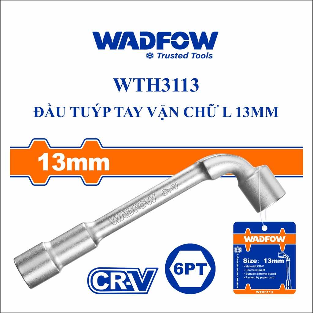 Hình ảnh 1 của mặt hàng Đầu tuýp tay vặn chữ L 13mm Wadfow WTH3113