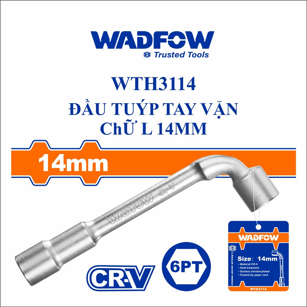 Hình ảnh 2 của mặt hàng Đầu tuýp tay vặn chữ L 14mm Wadfow WTH3114