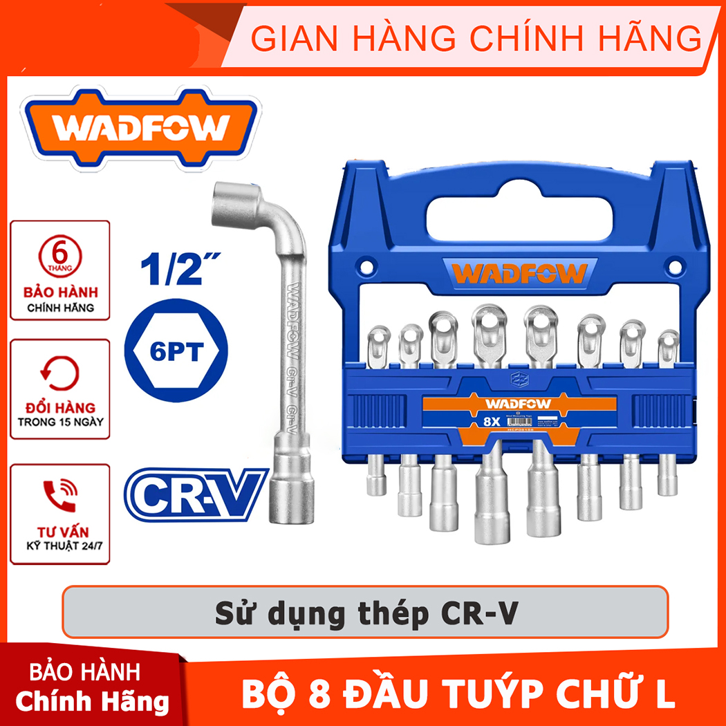 Hình ảnh 3 của mặt hàng Bộ 8 đầu tuýp tay vặn chữ L 8-19mm Wadfow WTH4208