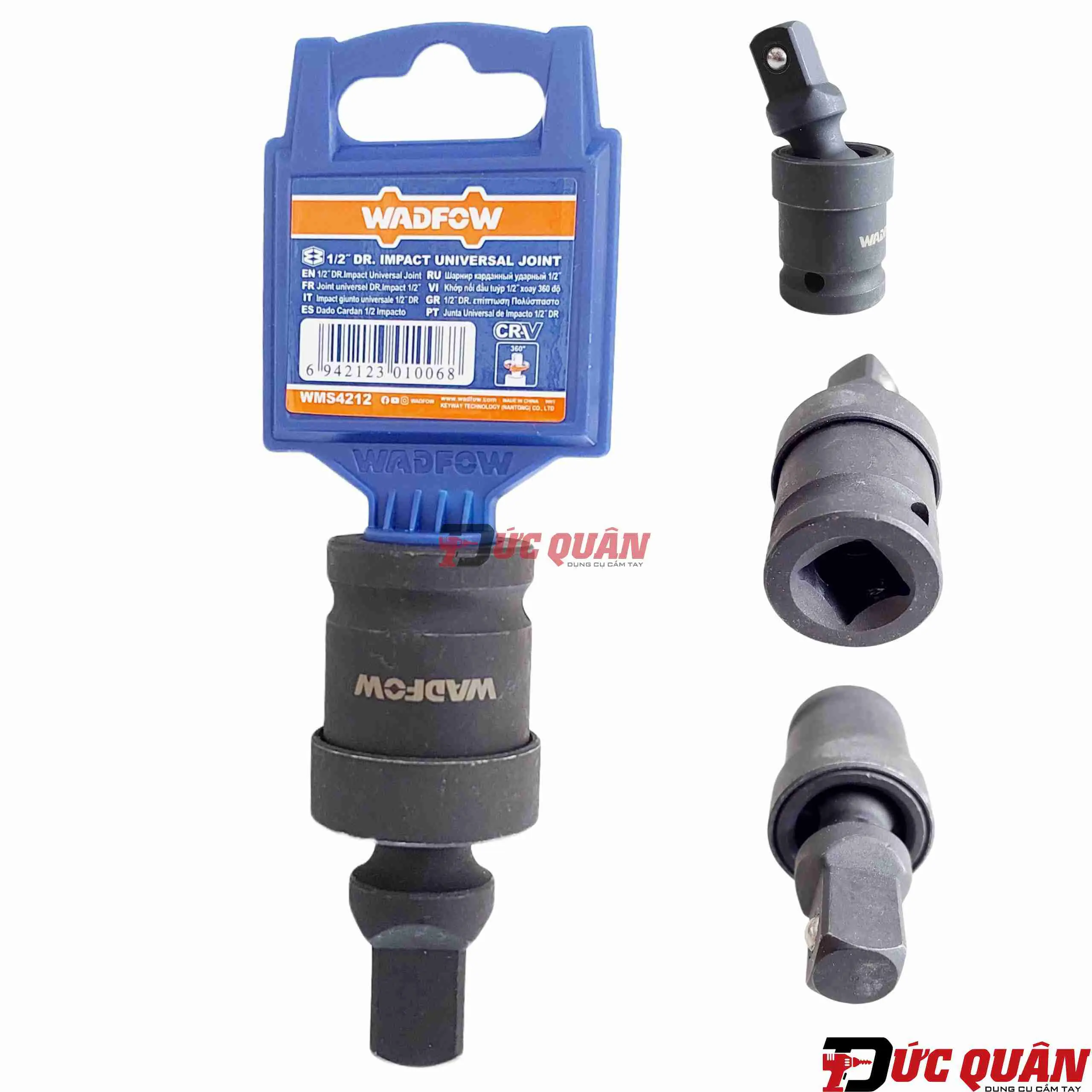 Hình ảnh 7 của mặt hàng Đầu chuyển đầu tuýp 1/2" xoay 360 độ Wadfow WMS4212