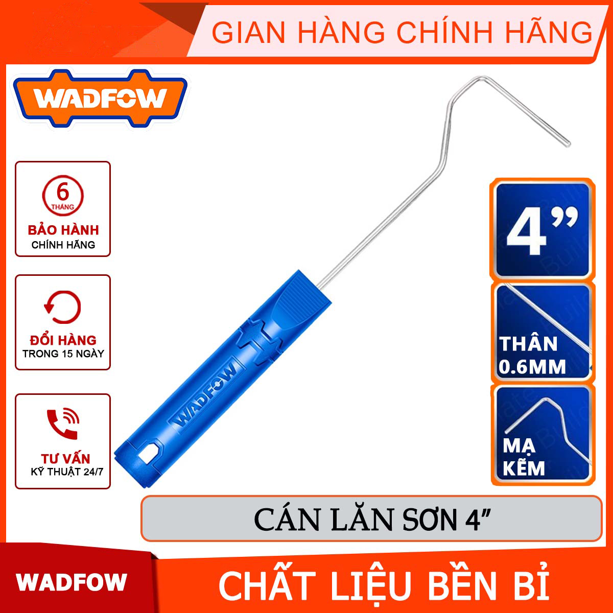 Hình ảnh 4 của mặt hàng Cán lăn sơn 4" Wadfow WCB2914