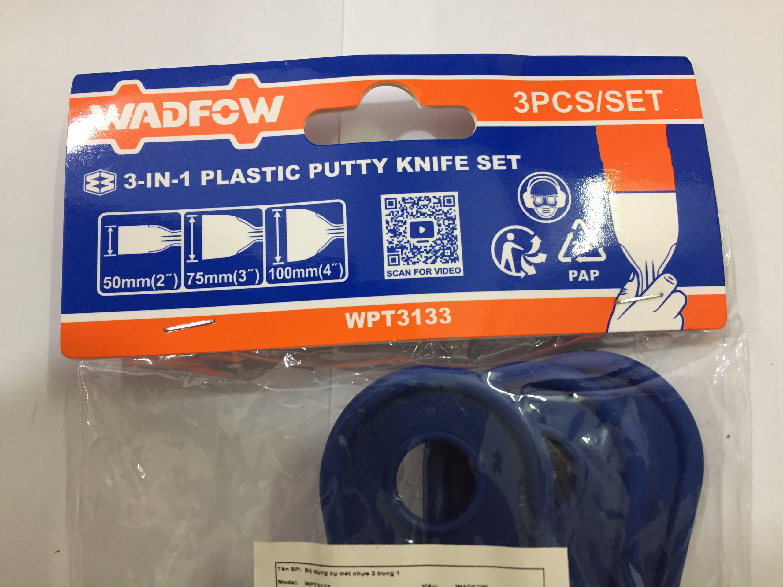 Hình ảnh 13 của mặt hàng Bộ dụng cụ trét nhựa 3 trong 1 Wadfow WPT3133