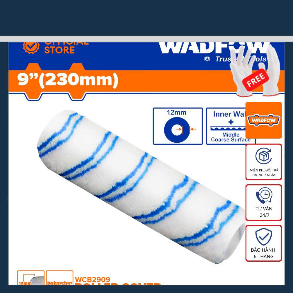 Hình ảnh 8 của mặt hàng Con lăn sơn 100mm (4") Wadfow WCB2904