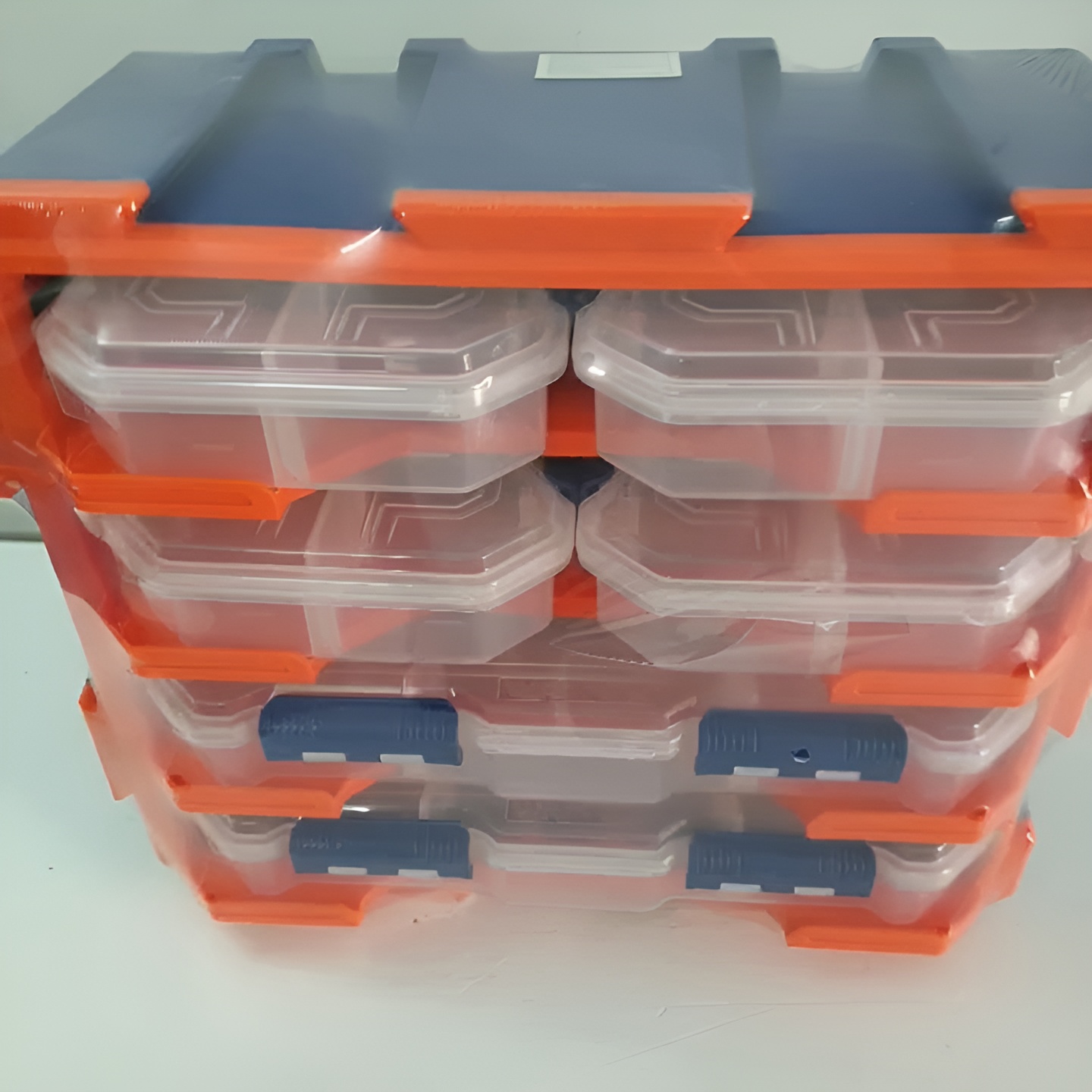 Hình ảnh 8 của mặt hàng Bộ tủ gồm 2 hộp nhựa chia 13 ngăn và 4 hộp nhựa chia 6 ngăn đựng linh kiện 380x182x320mm Wadfow WTB8346