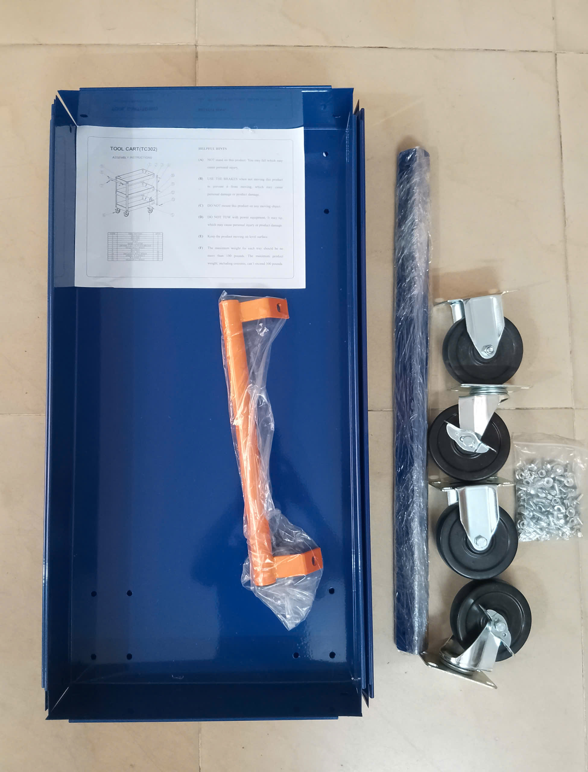 Hình ảnh 10 của mặt hàng Xe đẩy đựng đồ nghề 3 ngăn 719x365x663mm Wadfow WCS1A13