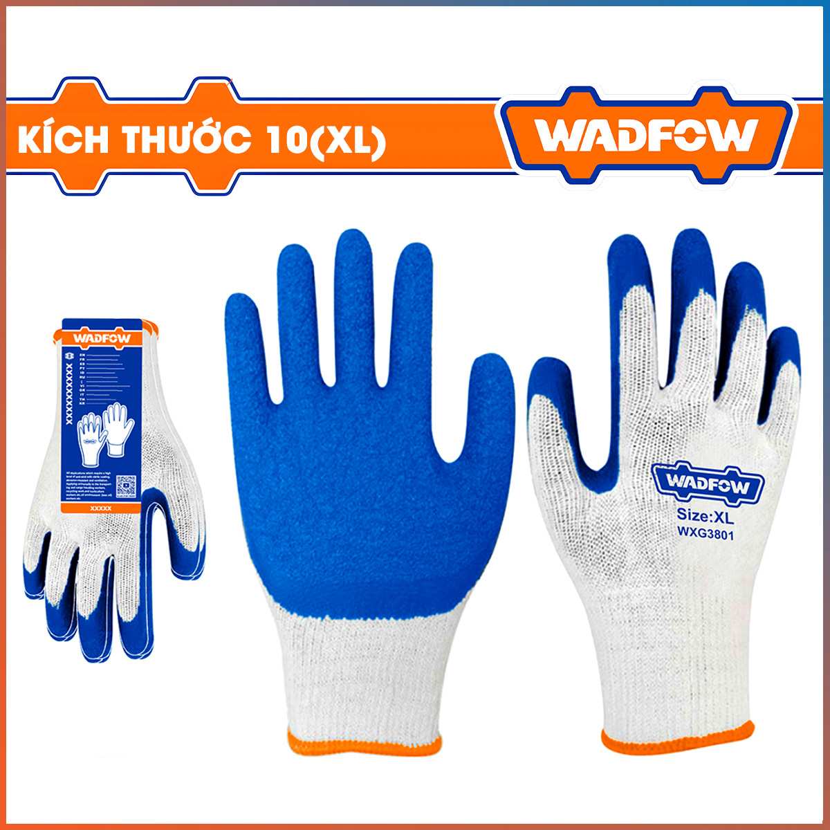 Hình ảnh 3 của mặt hàng Găng tay cao su XL thoáng khí Wadfow WXG3801