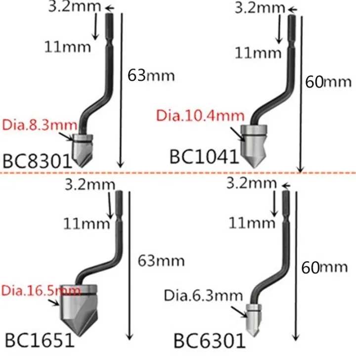 Hình ảnh 7 của mặt hàng Lưỡi dao vát mép lỗ 1-10.4mm Noga