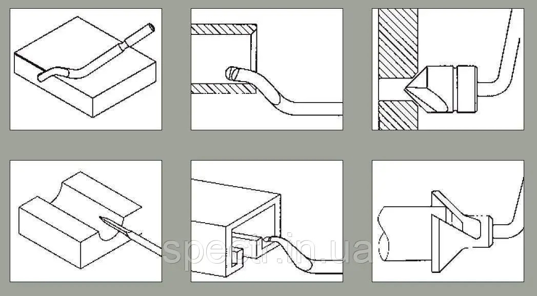 Hình ảnh 6 của mặt hàng Bộ dao cạo bavia 7 chi tiết Noga