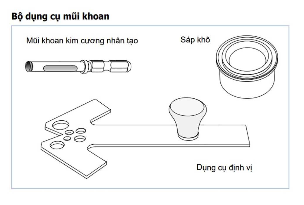 Hình ảnh 1 của mặt hàng Dụng cụ định vị mũi khoan kính chuôi lục giác DJW UNIKA