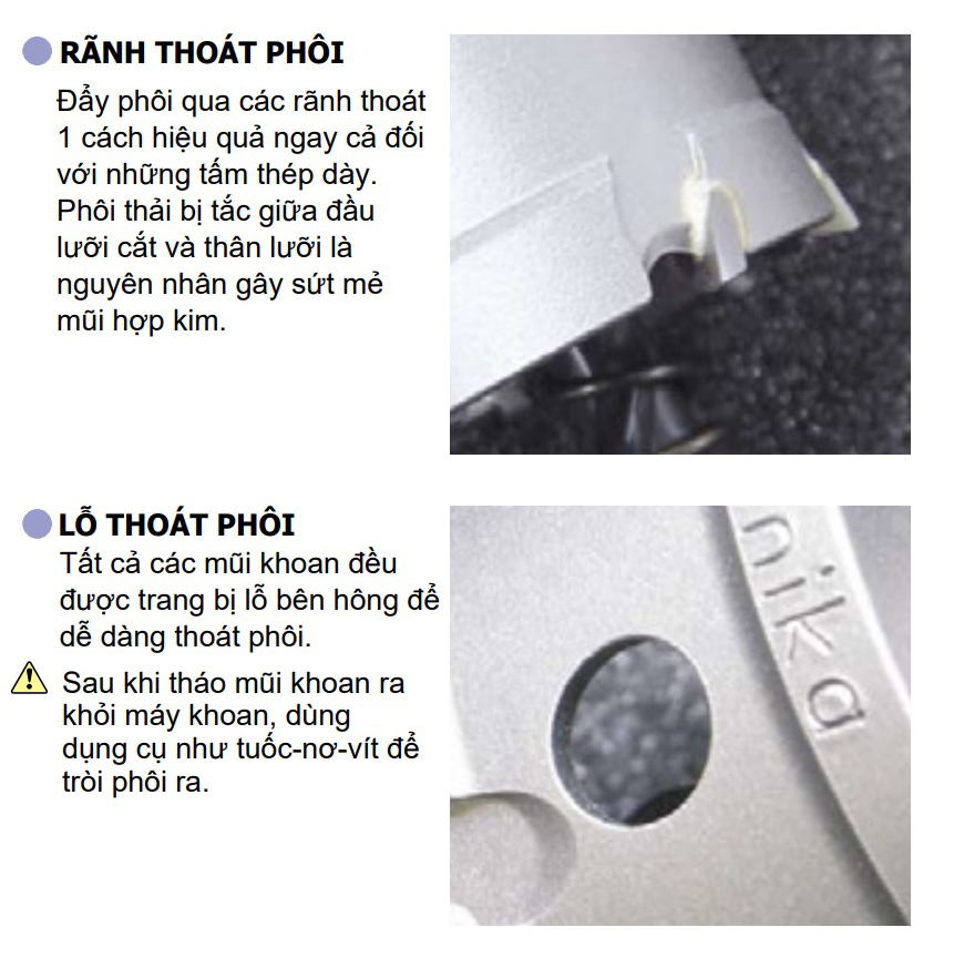 Hình ảnh 6 của mặt hàng Mũi khoét kim loại Ø70mm chuôi tròn vát TCT Unika