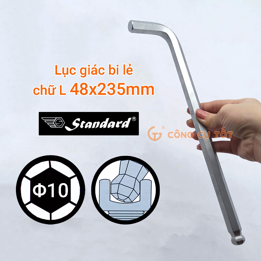 Hình ảnh 4 của mặt hàng Lục giác bi lẻ 10mm chữ L Sensh