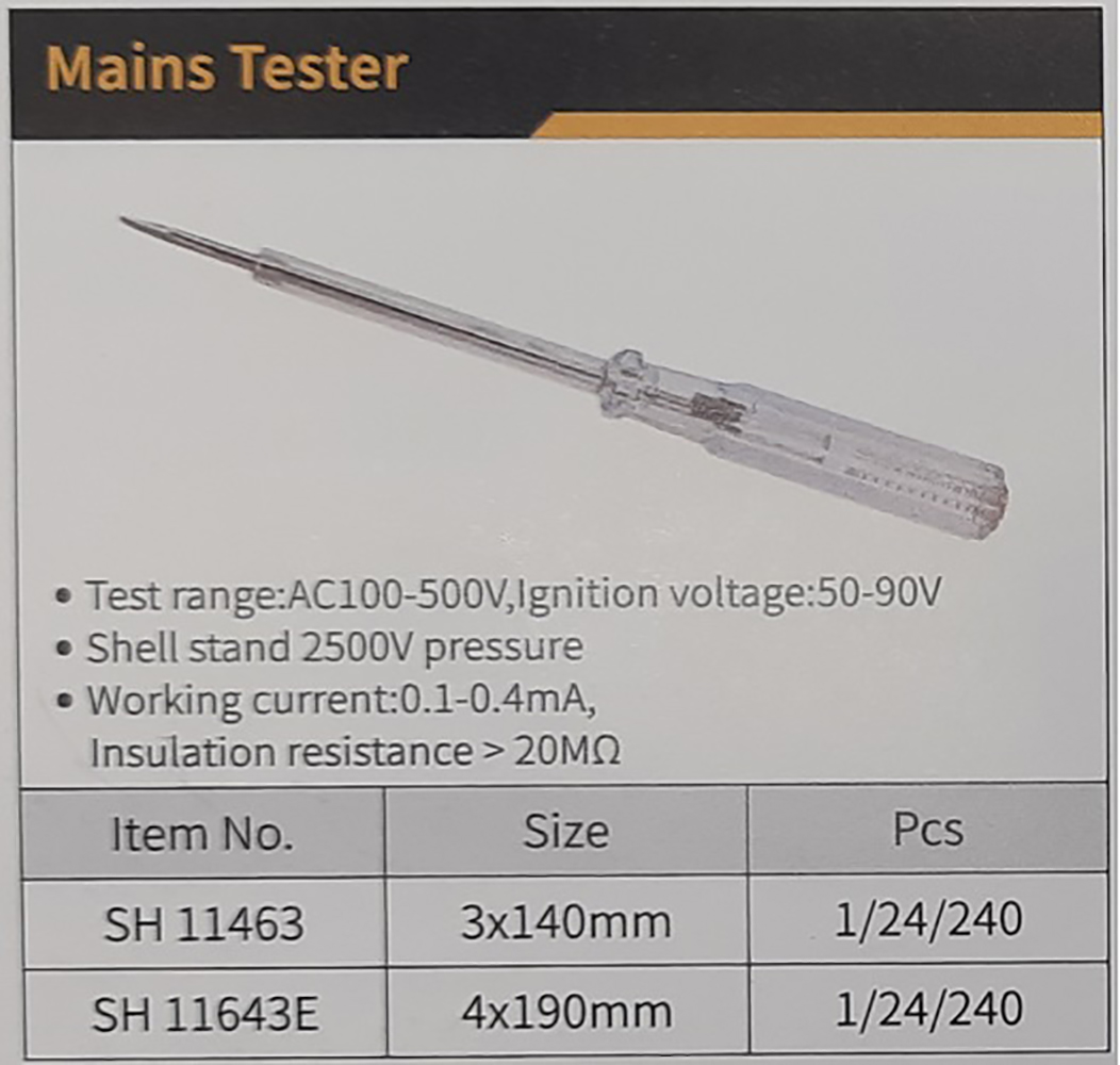 Hình ảnh 1 của mặt hàng Bút thử điện 4x190mm Sensh