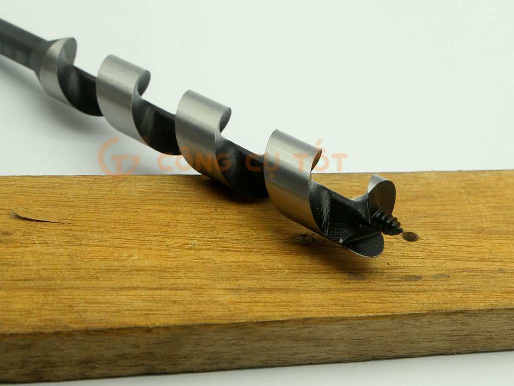 Hình ảnh 5 của mặt hàng Mũi khoan gỗ xoắn ốc Ø13x110mm 3 cạnh ngắn chuôi lục Onishi
