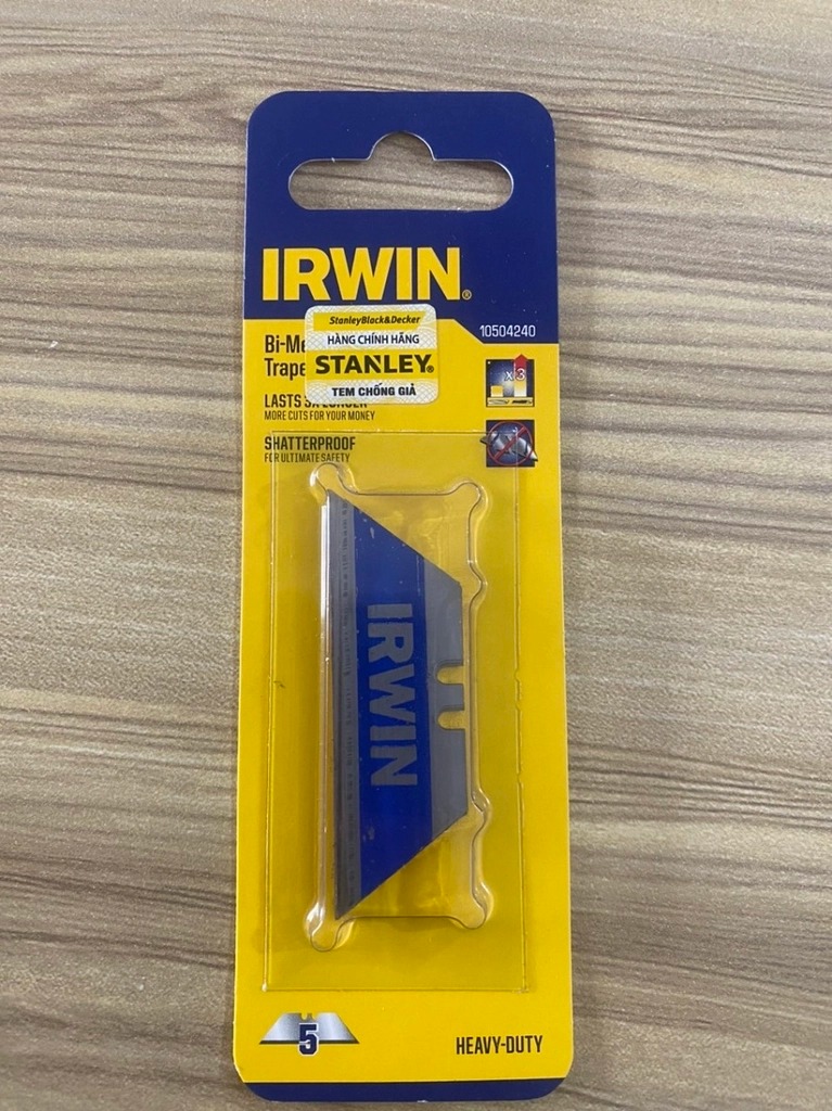 Hình ảnh 2 của mặt hàng Lưỡi dao rọc cáp Bi Metal Utility Irwin - vỉ 5 cái