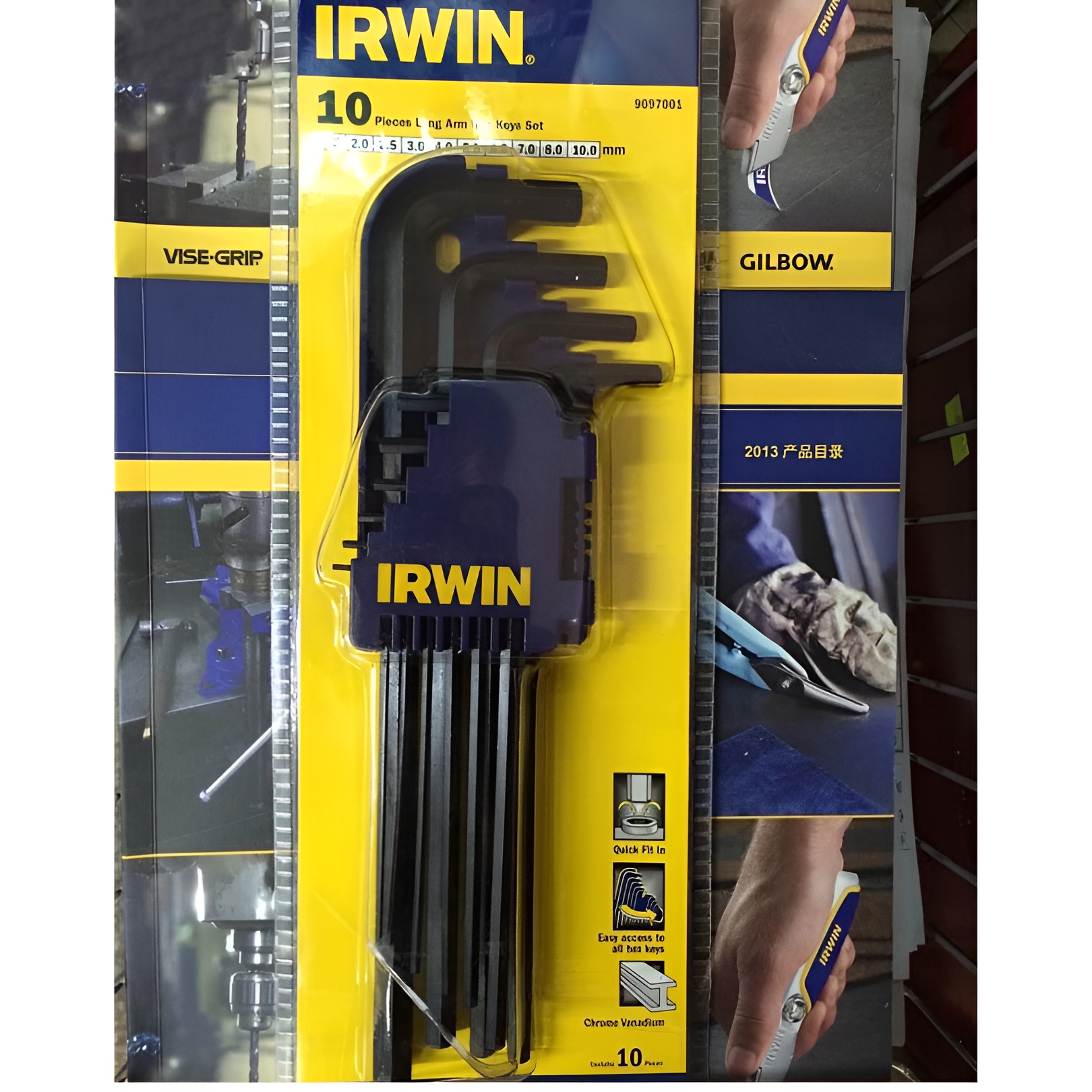 Hình ảnh 2 của mặt hàng Bộ 10 cây lục giác đen - đầu lục giác Irwin