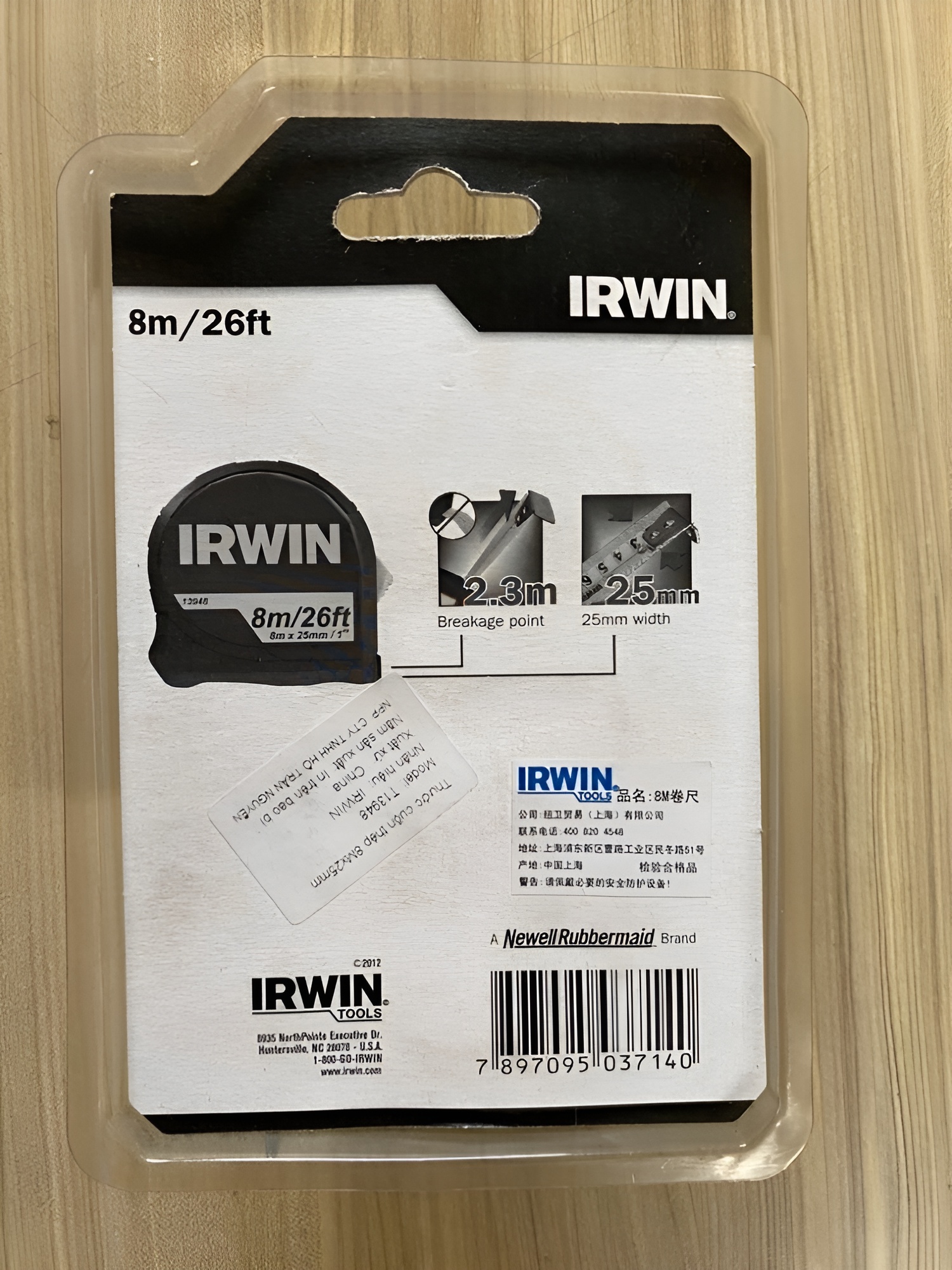 Hình ảnh 4 của mặt hàng Thước đo chiều dài 8Mx25mm Irwin