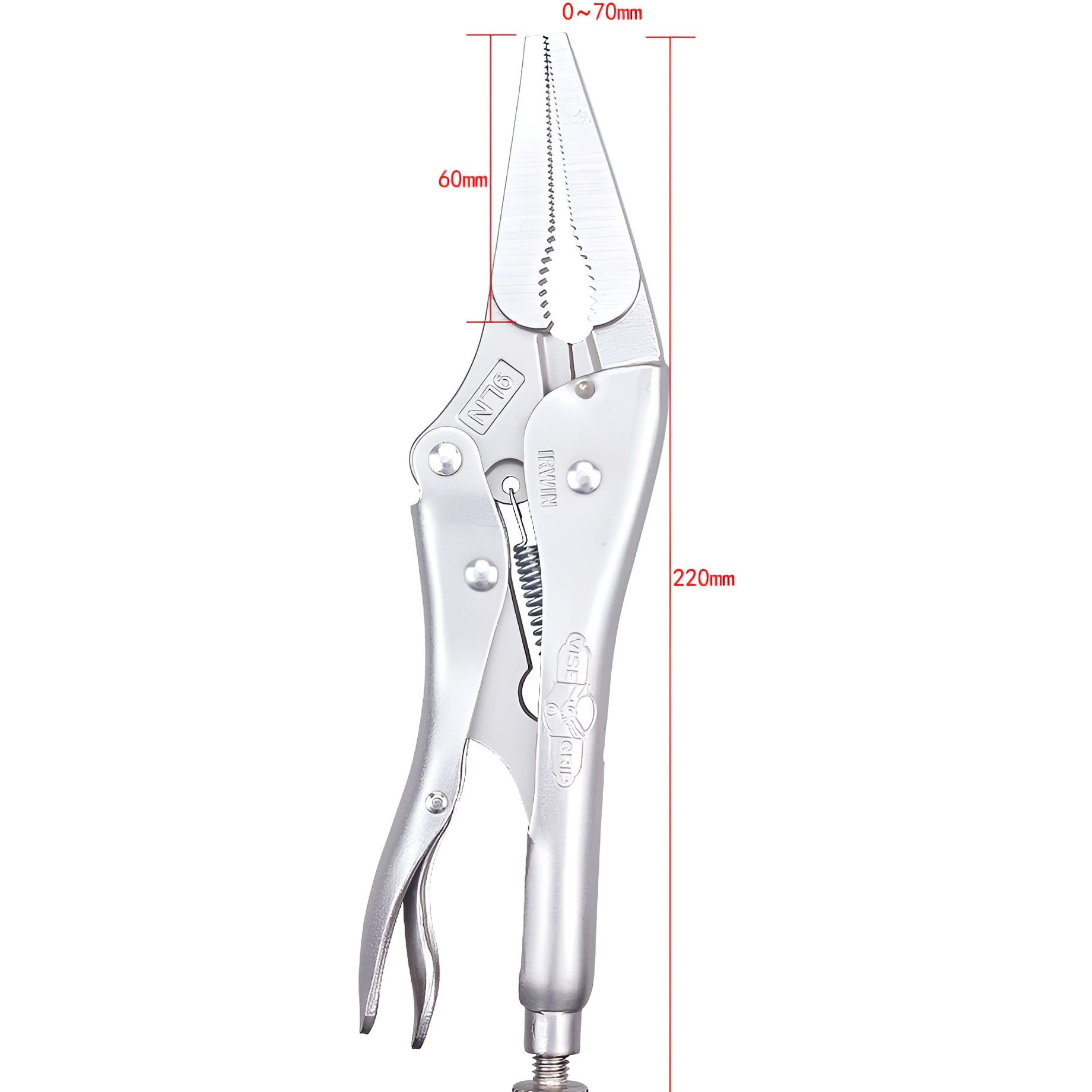 Hình ảnh 3 của mặt hàng Kìm bấm mỏ nhọn 9" - Long nose Irwin