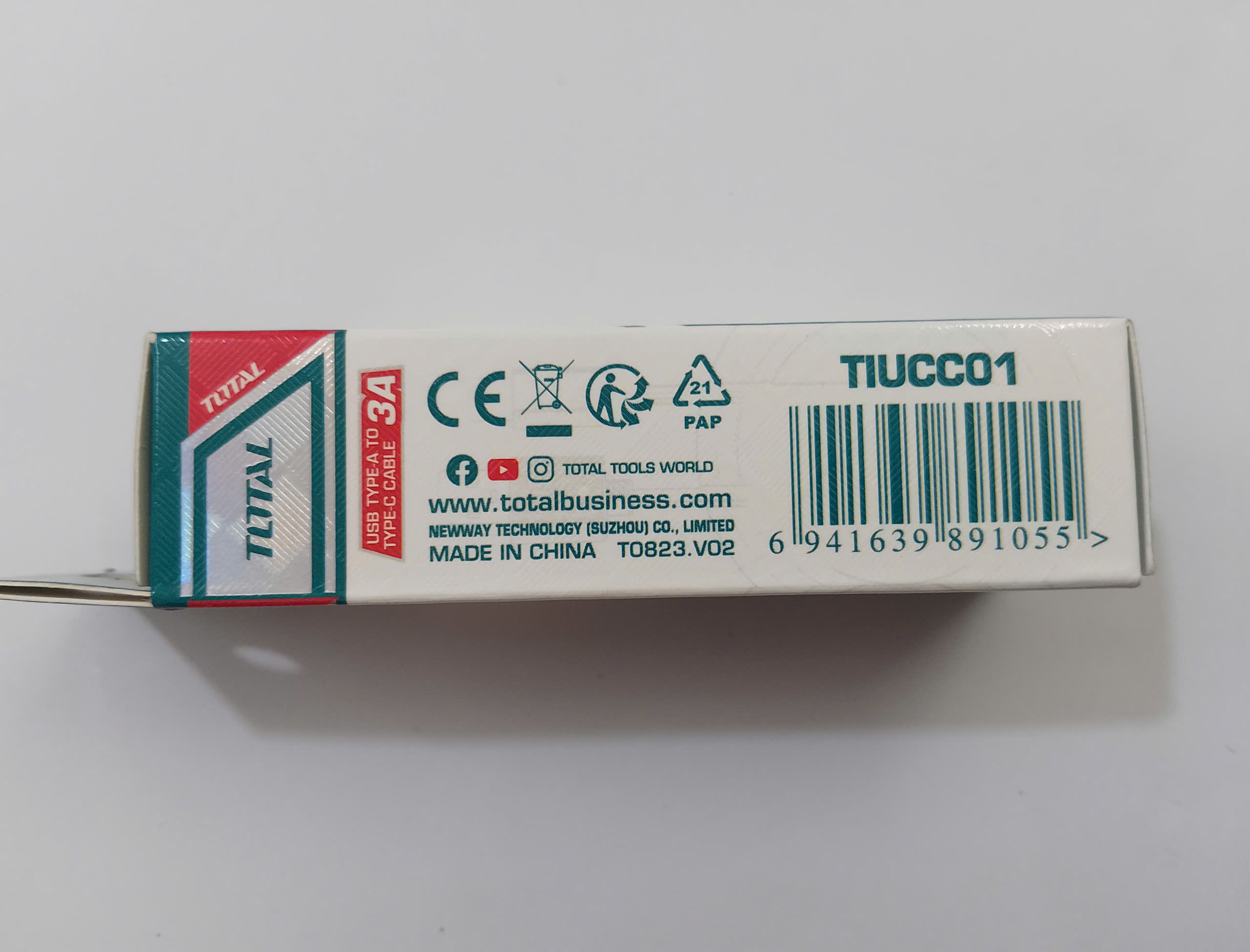 Hình ảnh 10 của mặt hàng Dây cáp sạc USB type A sang type C 1M Total TIUCC01
