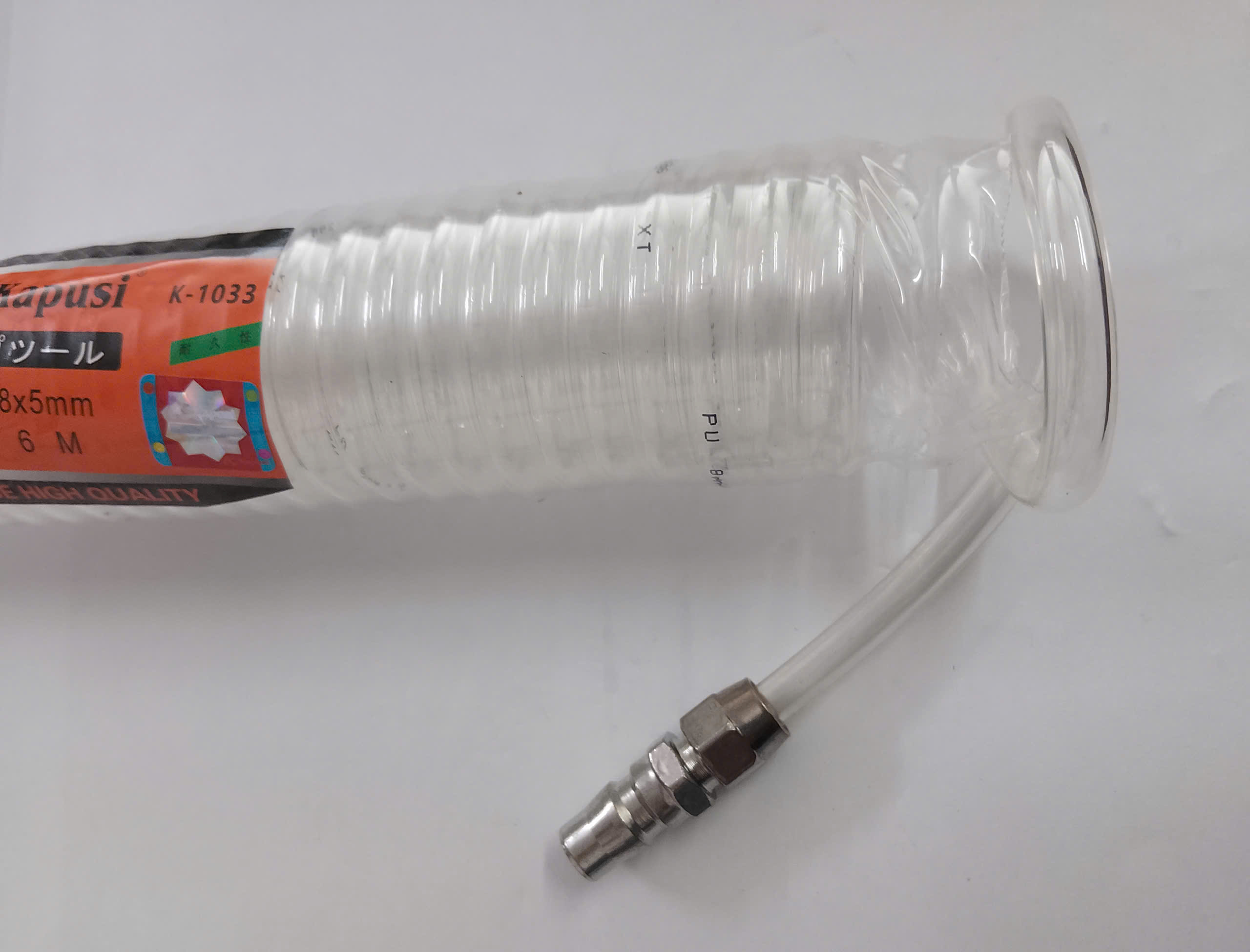 Hình ảnh 11 của mặt hàng Dây hơi khí nén xoắn trắng 8x5mm Kapusi K-1033