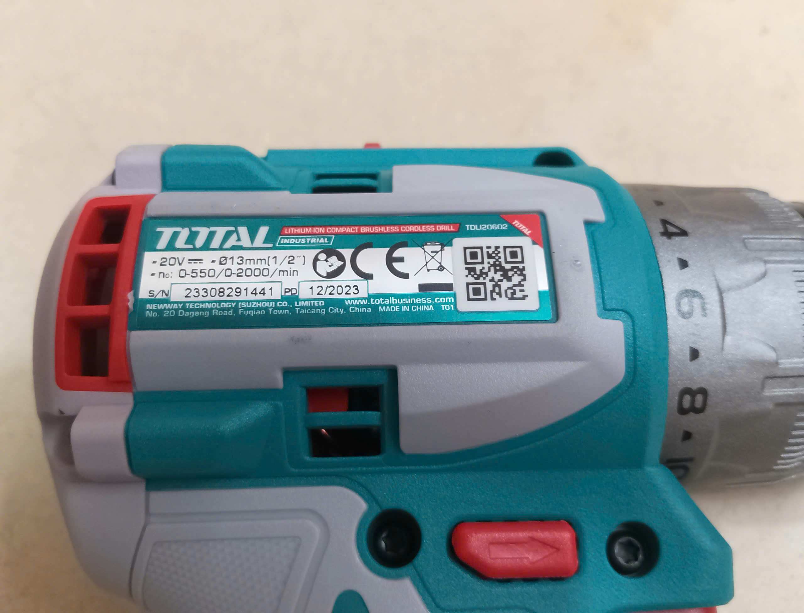 Hình ảnh 22 của mặt hàng Máy khoan không chổi than dùng pin Lithium-ion 20V Total TDLI20602