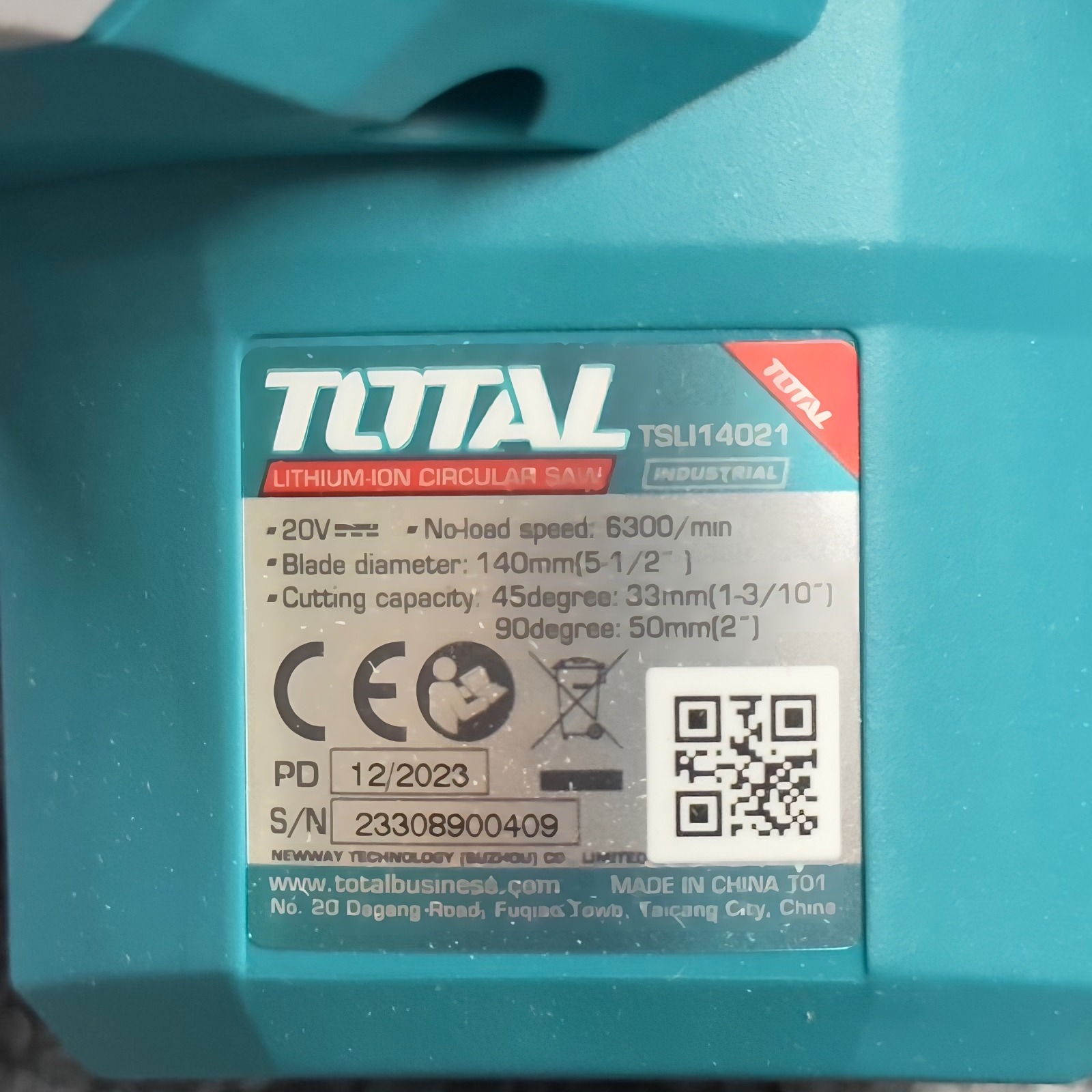 Hình ảnh 6 của mặt hàng Máy cưa đĩa tròn dùng pin Lithium-Ion 20V Total TSLI14021