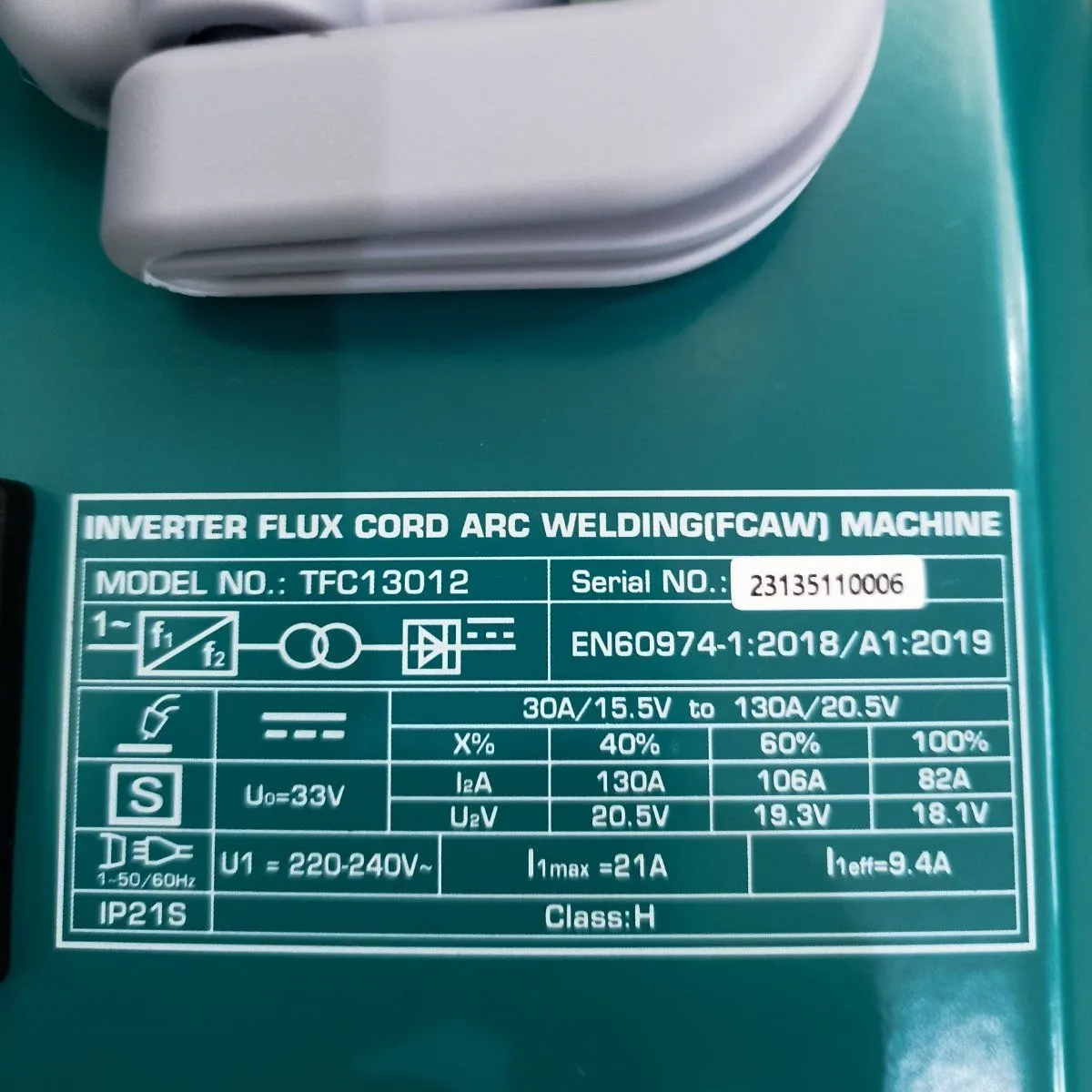 Hình ảnh 5 của mặt hàng Máy hàn dùng dây hàn có thuốc Inverter 130A/33V Total TFC13012