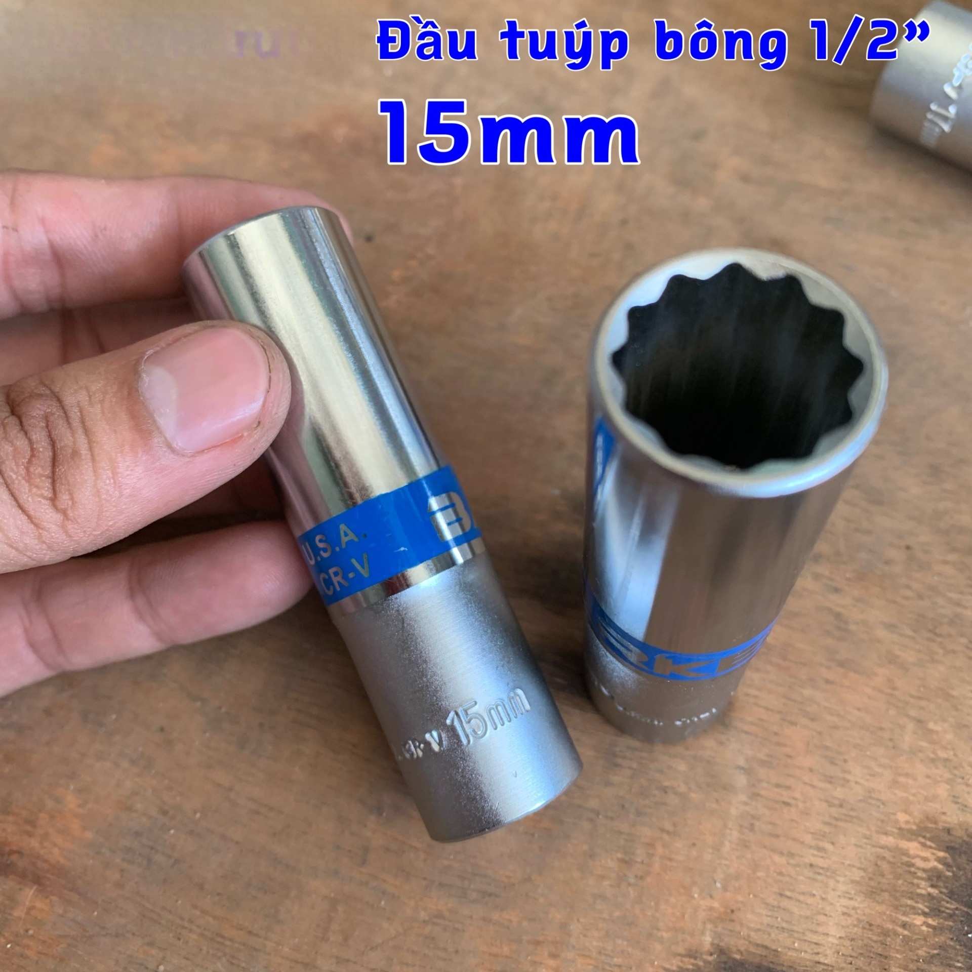 Hình ảnh 2 của mặt hàng Tuýp lục giác 1/2" dài viền xanh số 15 Barker