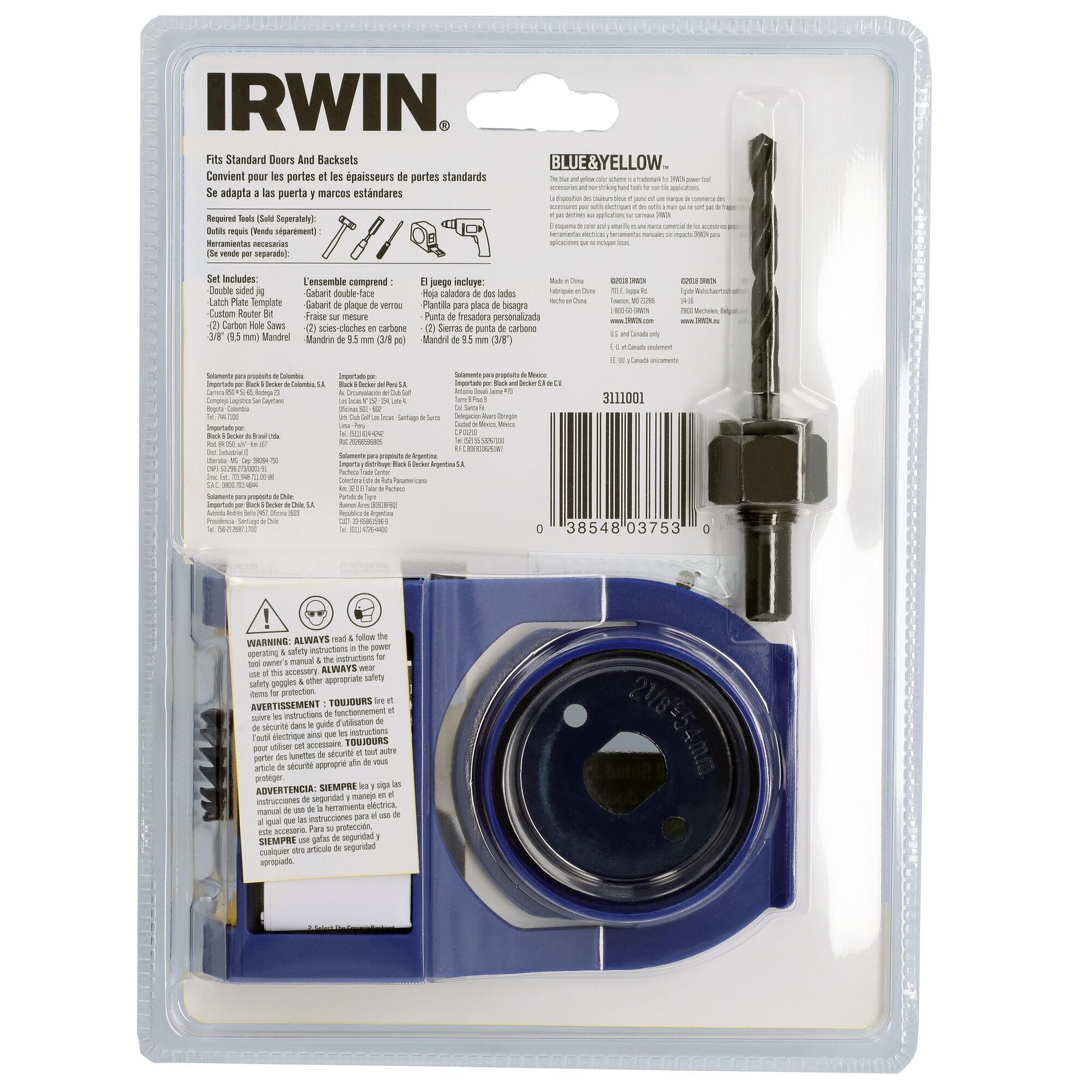 Hình ảnh 9 của mặt hàng Bộ lắp đặt khóa cửa gỗ Irwin