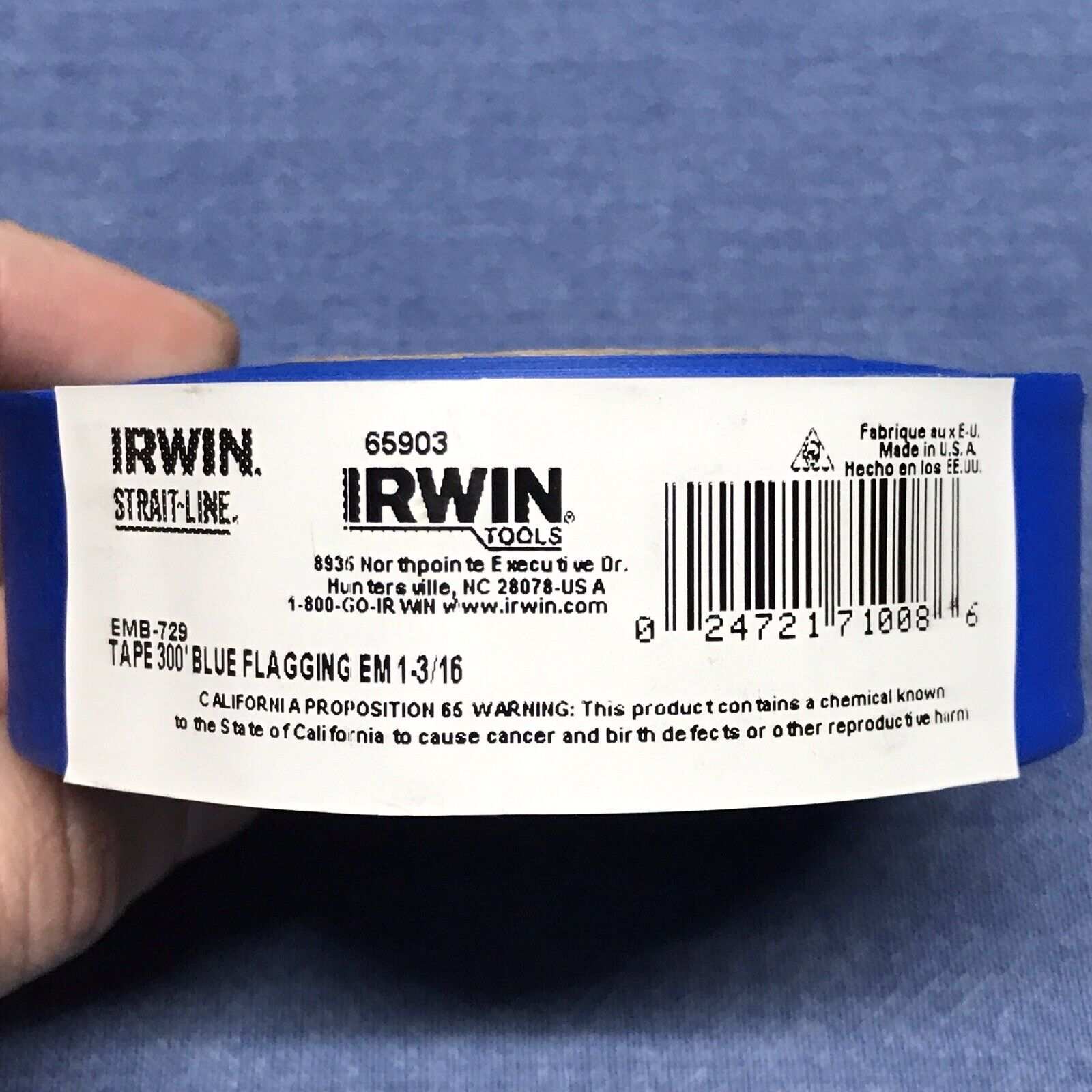 Hình ảnh 5 của mặt hàng Băng dính PVC màu xanh Irwin