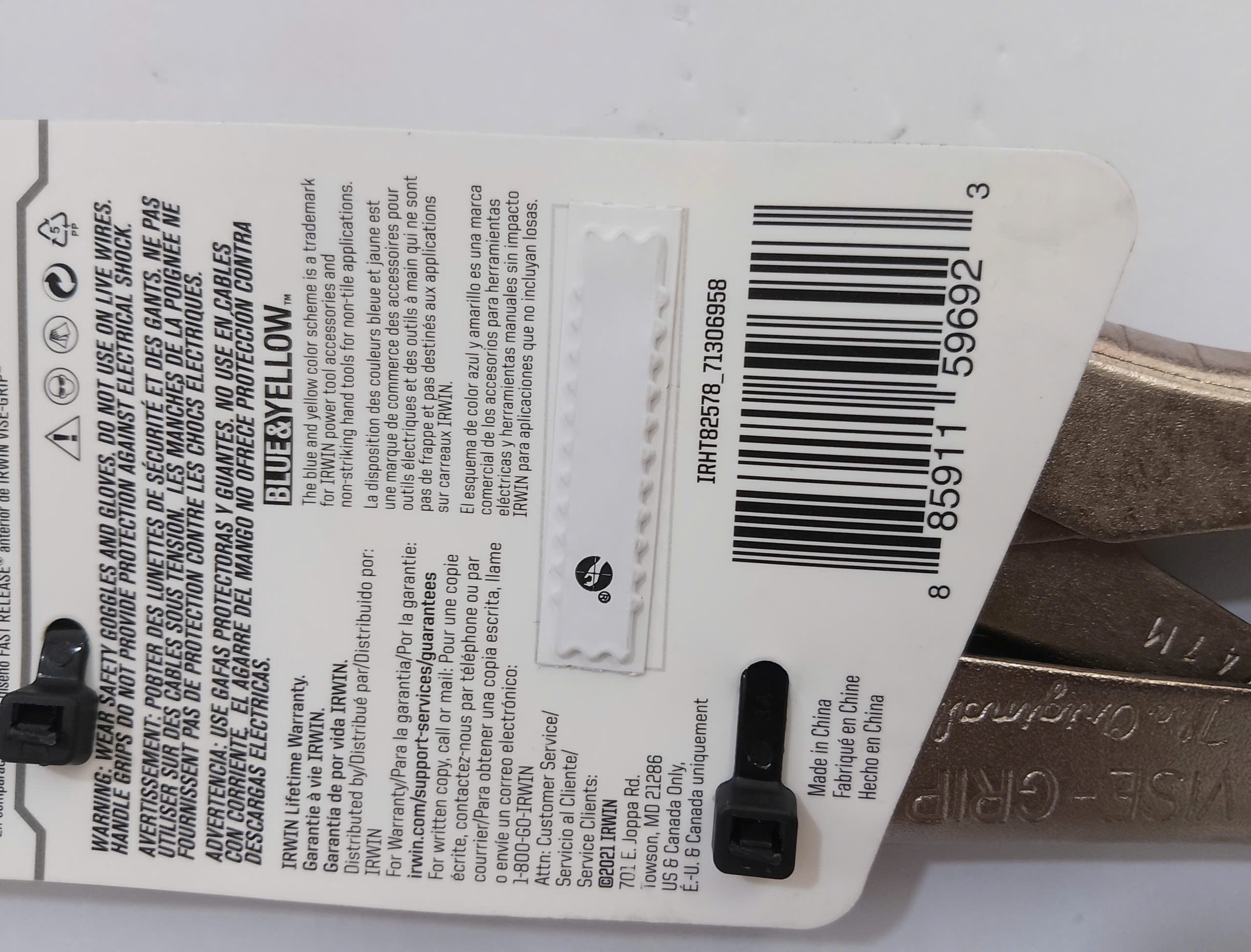 Hình ảnh 17 của mặt hàng Kìm mỏ quạ mũi cong 10WR kèm cắt cáp Irwin