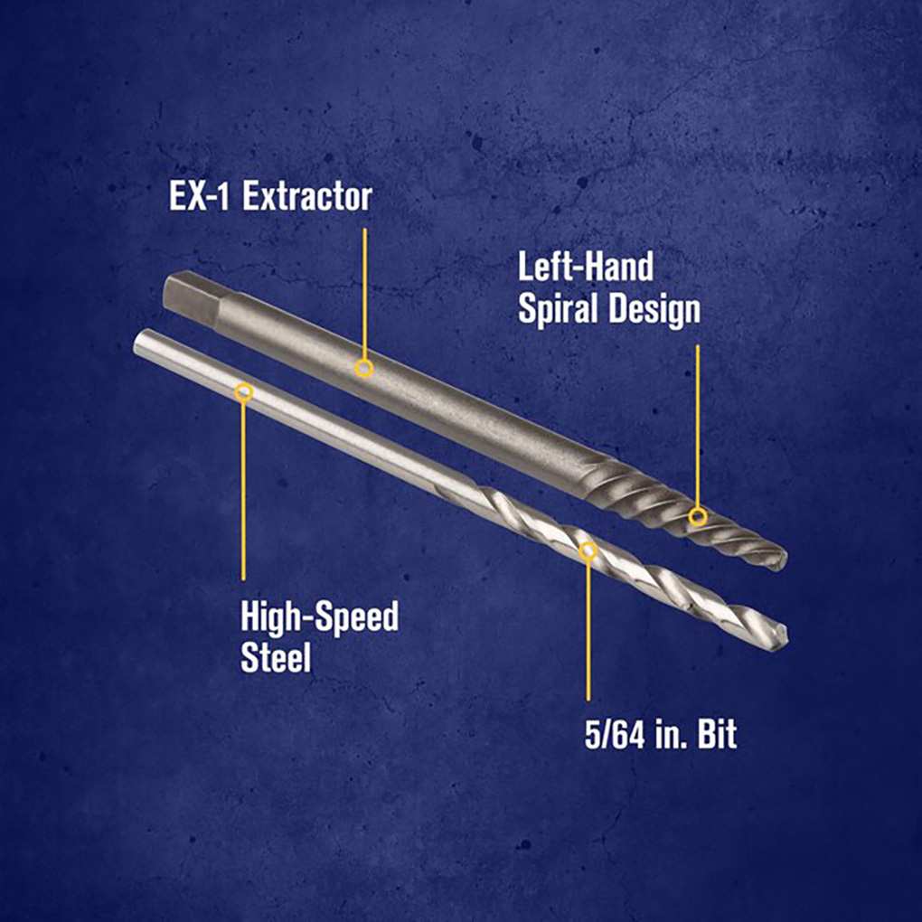 Hình ảnh 1 của mặt hàng Bộ mũi khoan 5/64" và mũi lấy vít gãy EX-1 Irwin