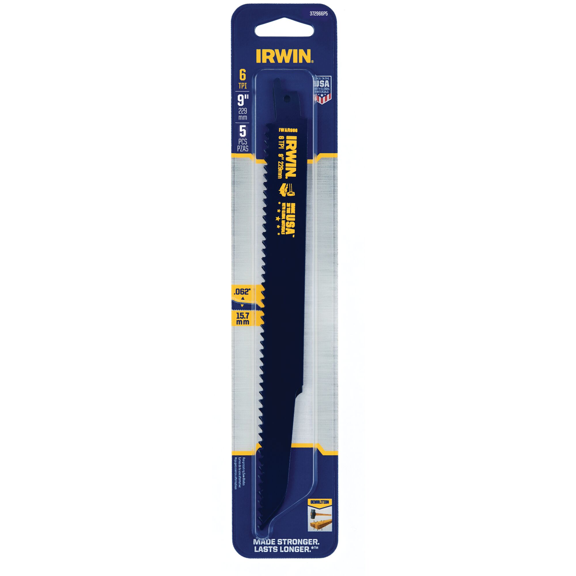 Hình ảnh 1 của mặt hàng Bộ 5 lưỡi cưa kiếm 6TPI 9" Irwin