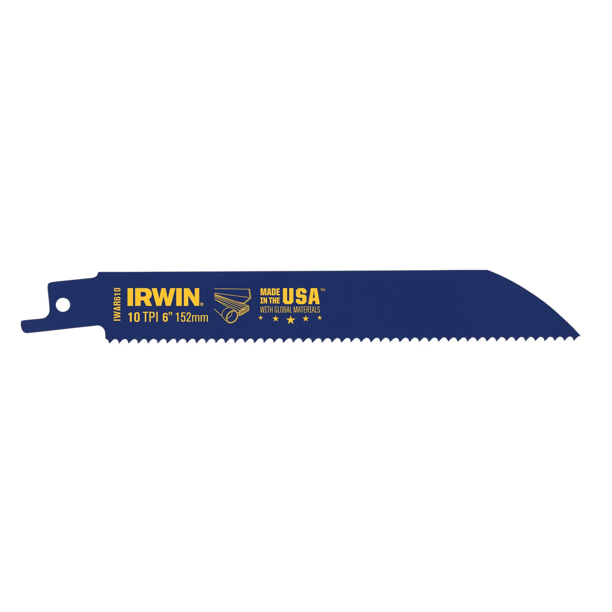 Hình ảnh 1 của mặt hàng Lưỡi cưa kiếm Bi-metal 10TPI 6" cắt gỗ và kim loại Irwin