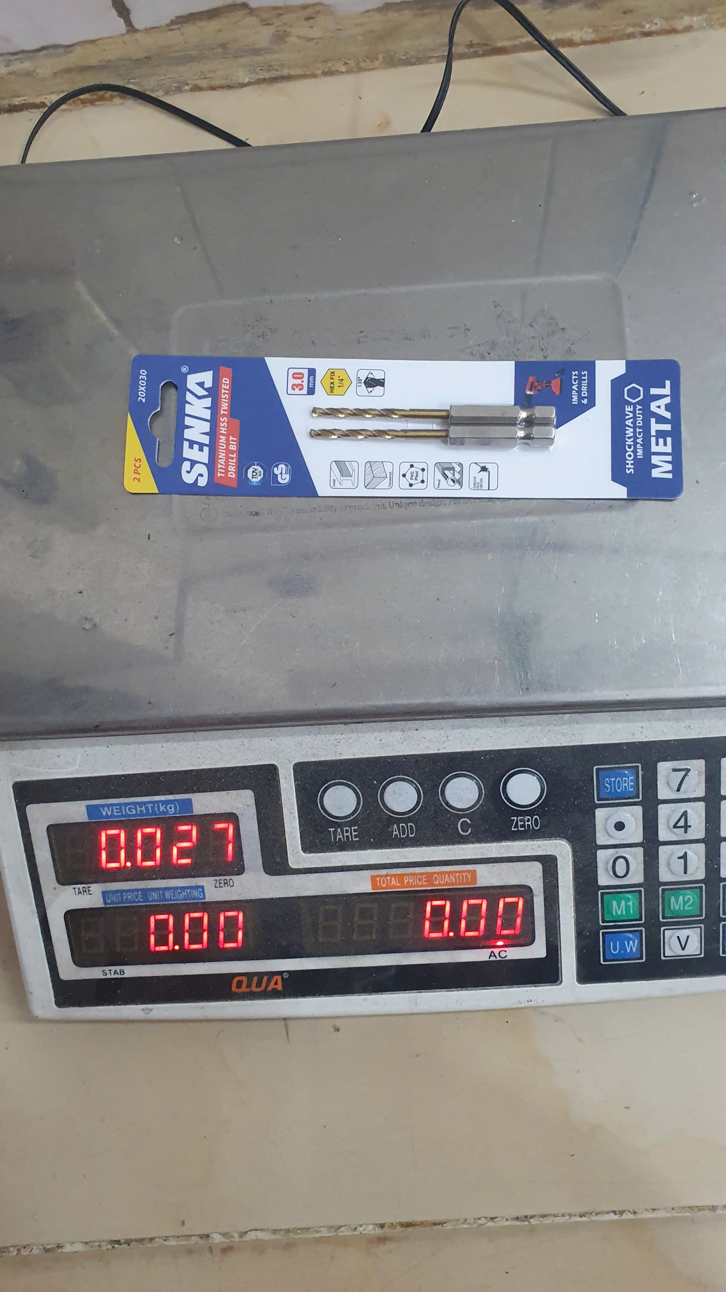 Hình ảnh 17 của mặt hàng Mũi khoan inox Ø3.0mm chuôi lục giác phủ titan vàng Senka (vỉ 2 mũi)