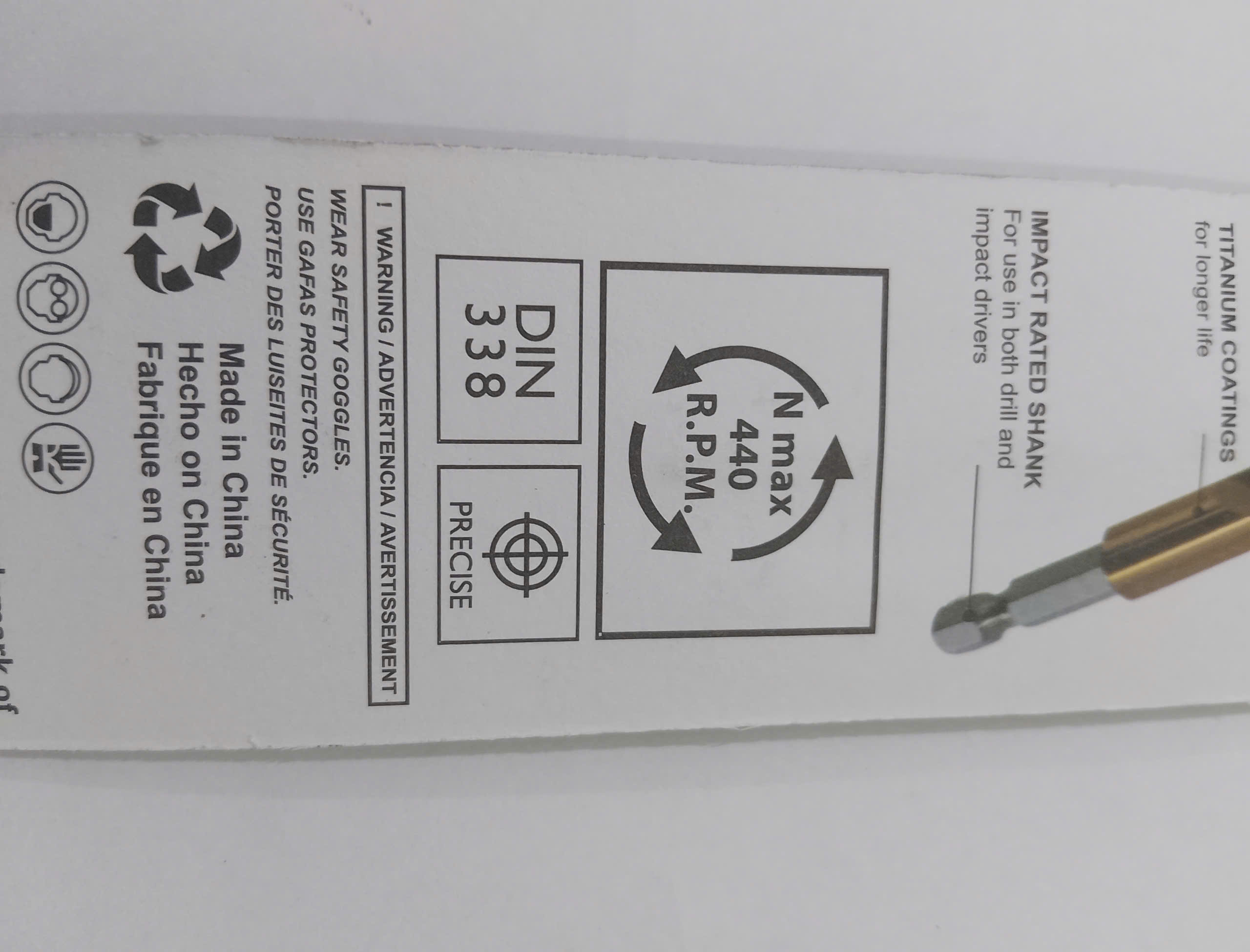 Hình ảnh 14 của mặt hàng Mũi khoan inox Ø10.0mm chuôi lục giác phủ titan vàng Senka