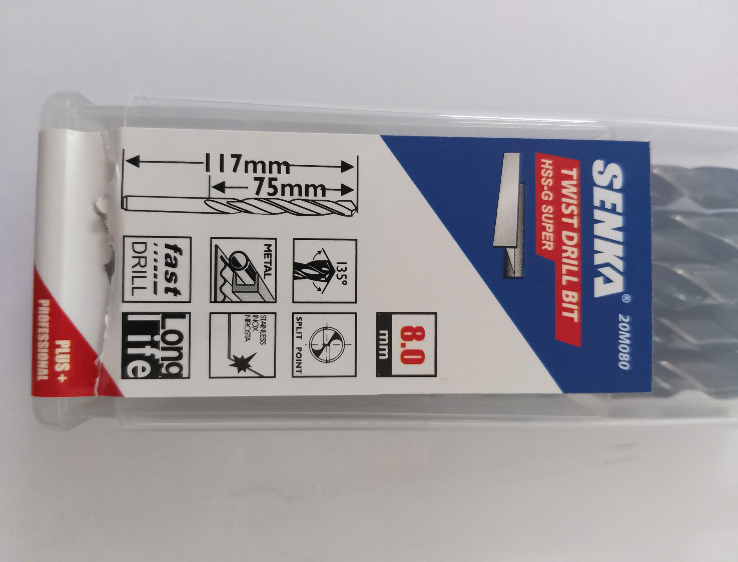 Hình ảnh 6 của mặt hàng Mũi khoan thép inox Ø8.0mm vàng đen Senka