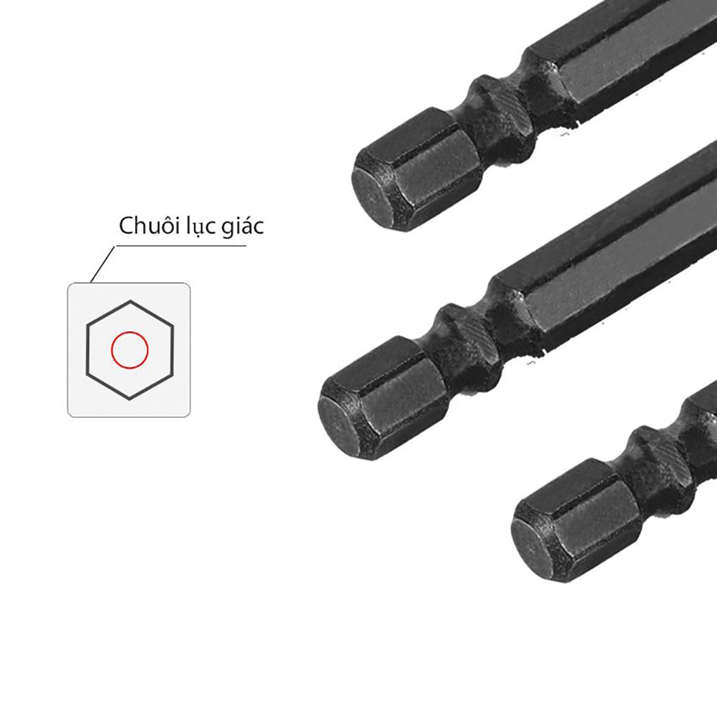 Hình ảnh 7 của mặt hàng Mũi khoan gạch, đá bóng kính 4 cạnh Ø10x120mm chuôi lục giác Senka