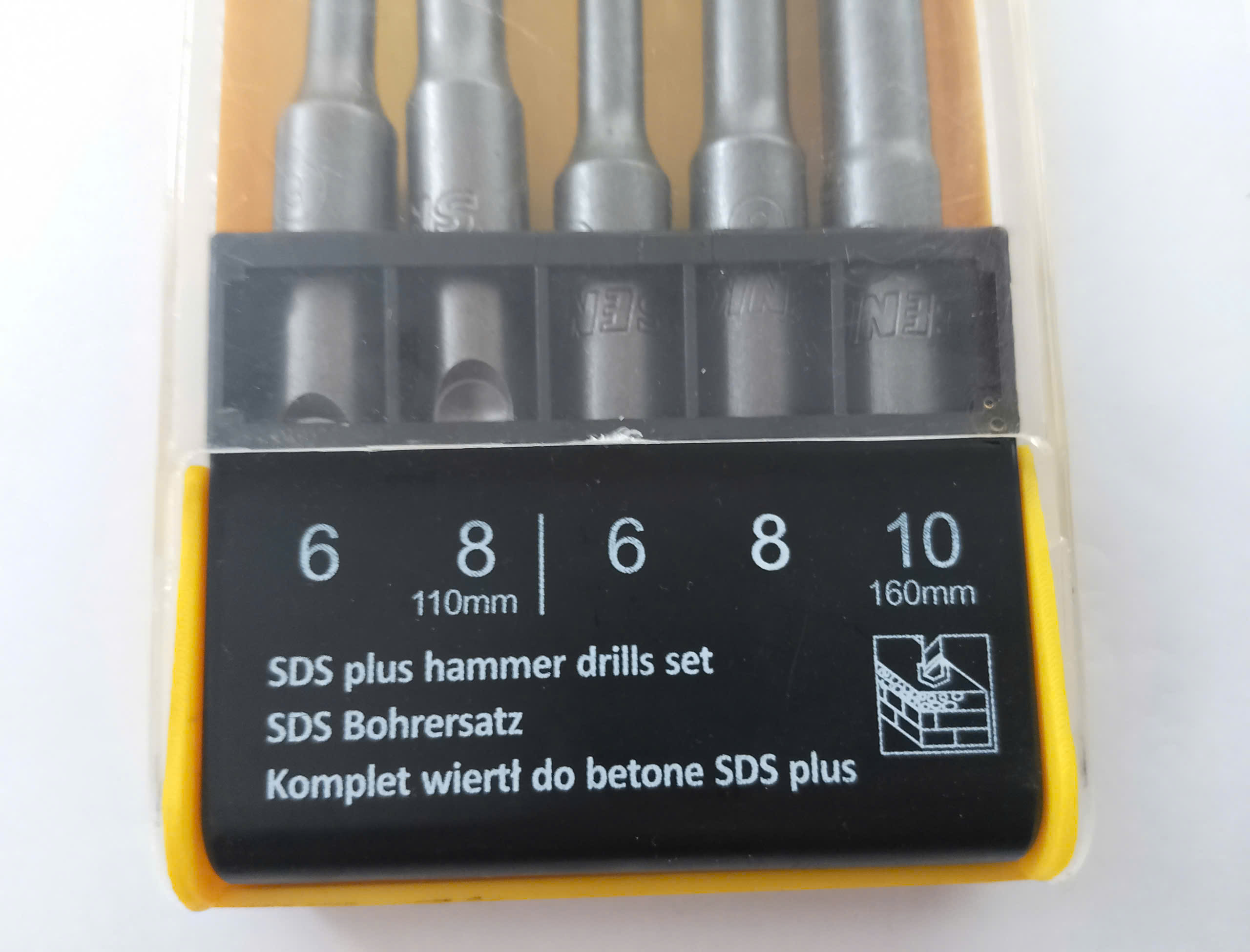 Hình ảnh 8 của mặt hàng Bộ 5 mũi khoan bê tông chuôi gài 2 cạnh định tâm Senka