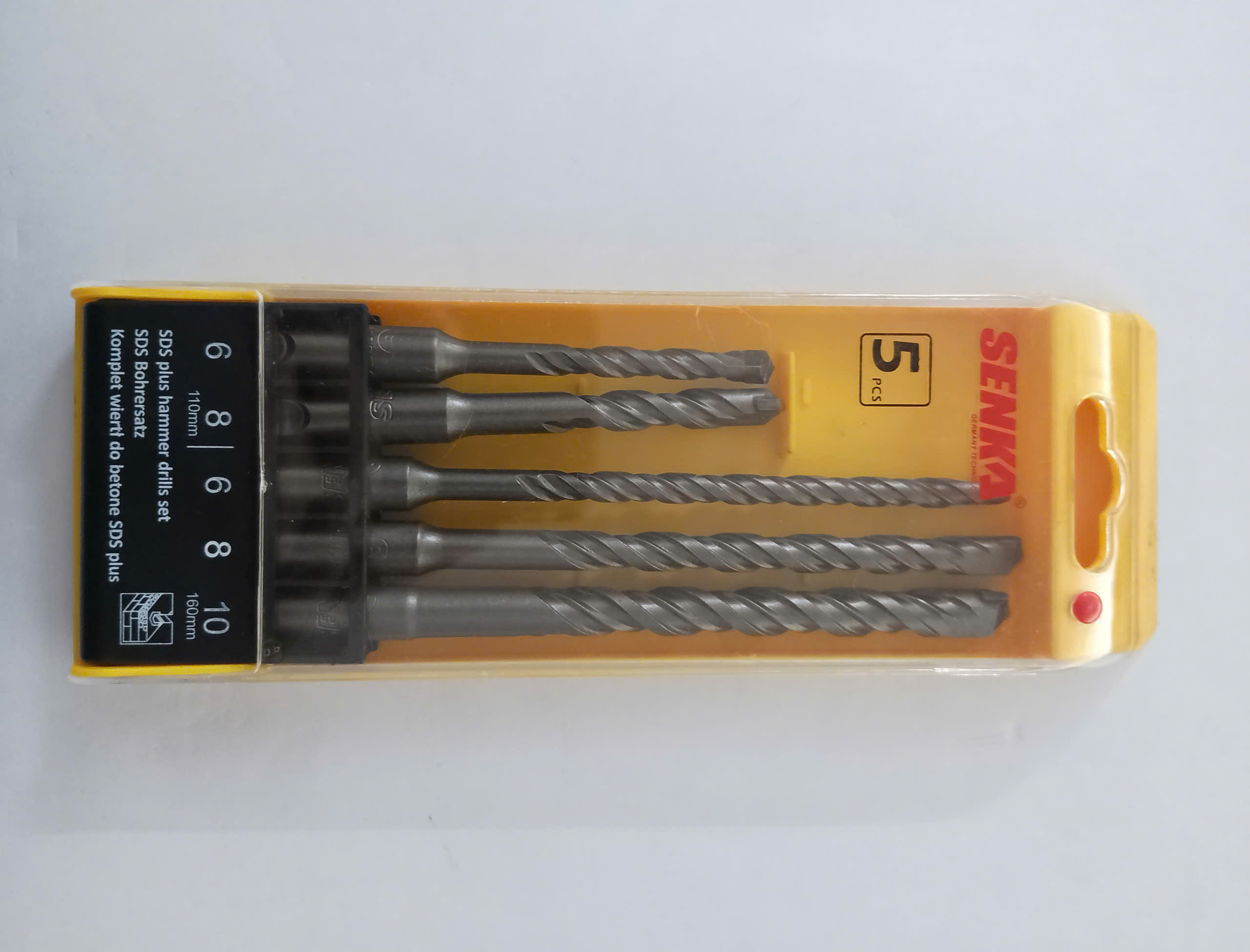 Hình ảnh 9 của mặt hàng Bộ 5 mũi khoan bê tông chuôi gài 2 cạnh định tâm Senka