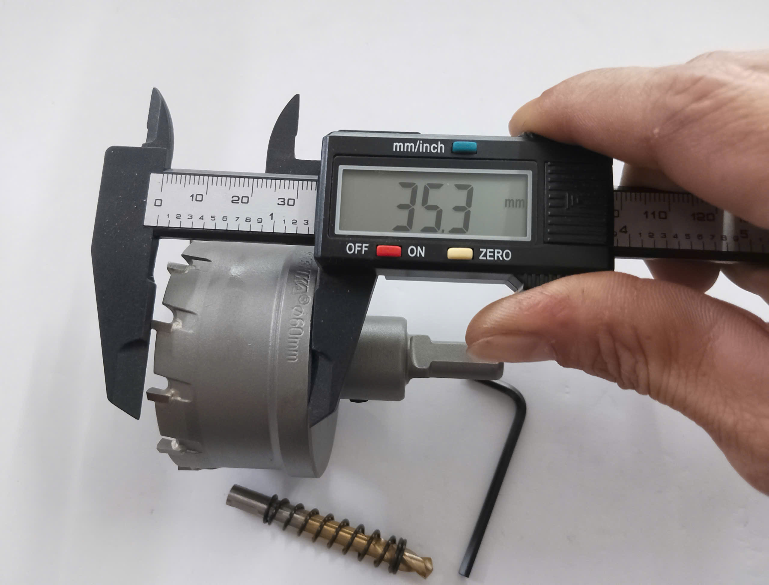 Hình ảnh 9 của mặt hàng Mũi khoét thép inox Ø60mm chuôi tròn vát Senka