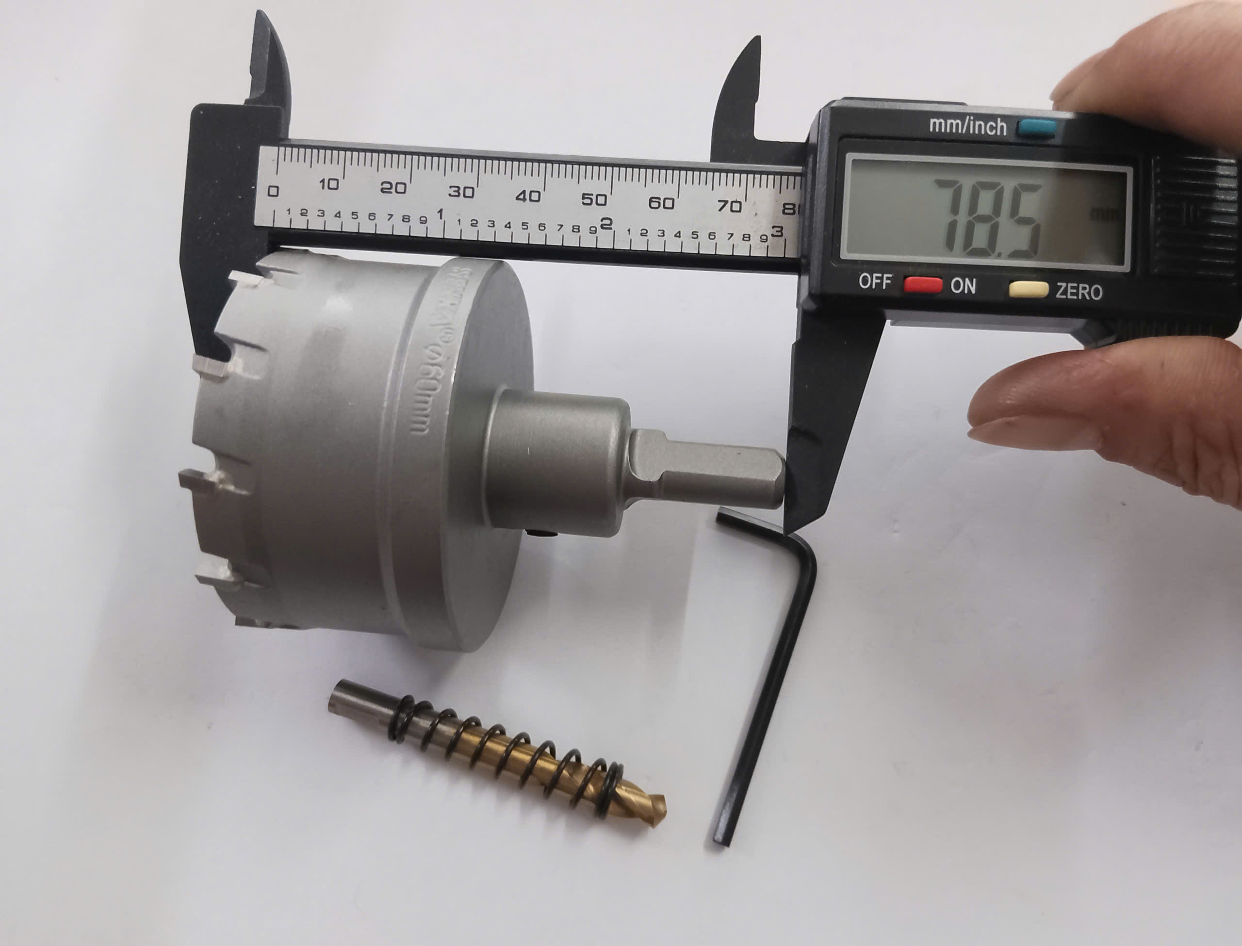 Hình ảnh 5 của mặt hàng Mũi khoét thép inox Ø60mm chuôi tròn vát Senka