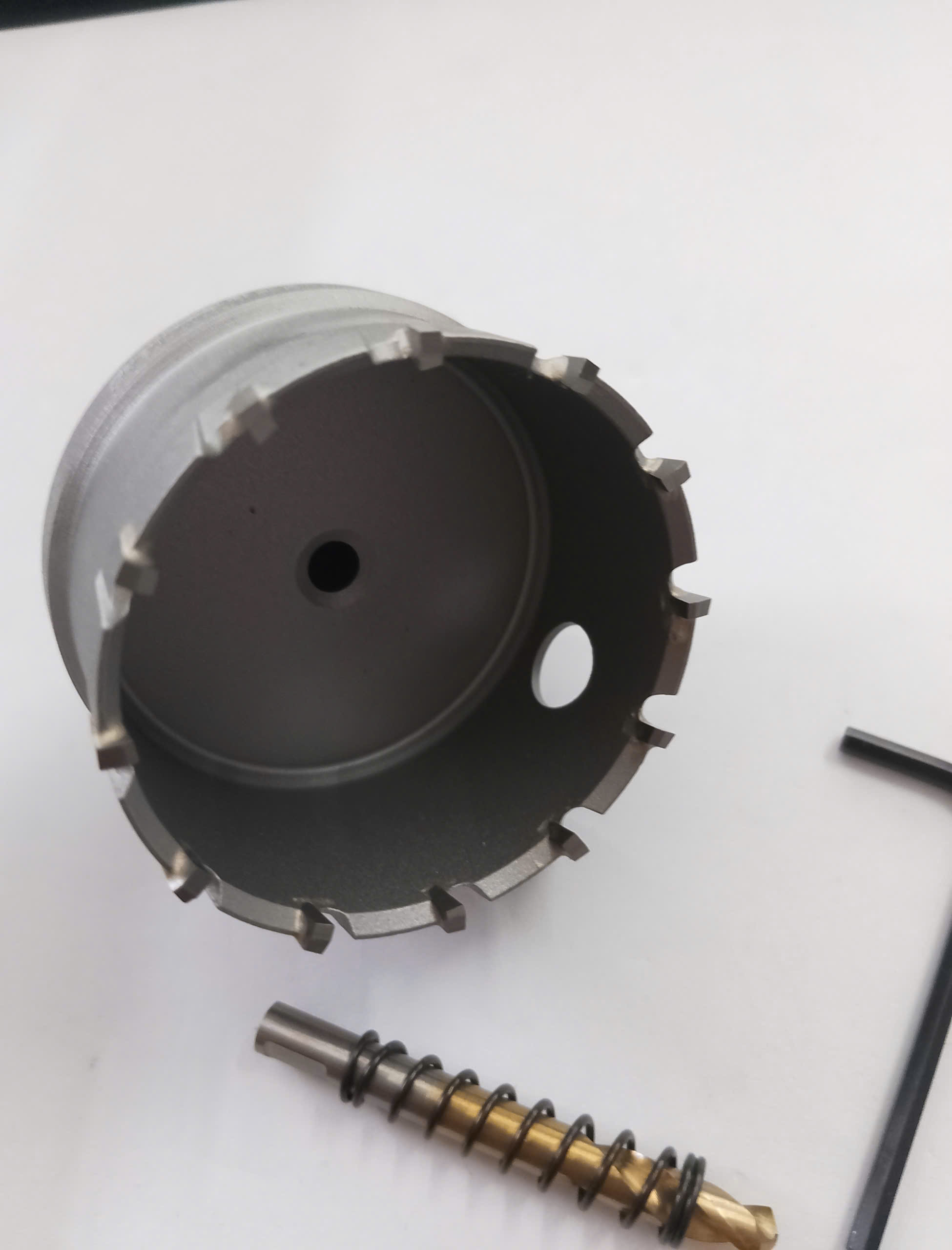 Hình ảnh 7 của mặt hàng Mũi khoét thép inox Ø60mm chuôi tròn vát Senka