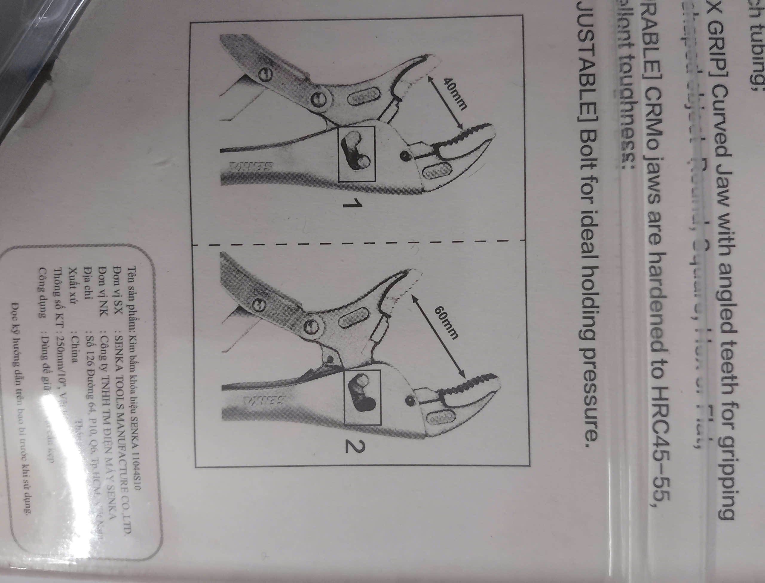 Hình ảnh 8 của mặt hàng Kìm chết 10inch thép CrMo Senka