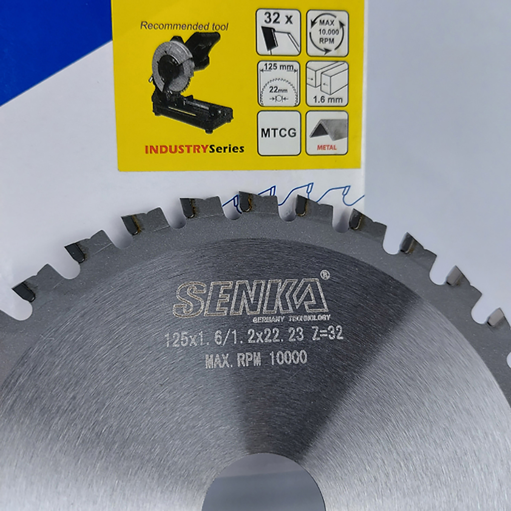 Hình ảnh 2 của mặt hàng Lưỡi cắt sắt hợp kim Ø125x1.6x32R /22mm dùng cho máy điều chỉnh tua chậm Senka