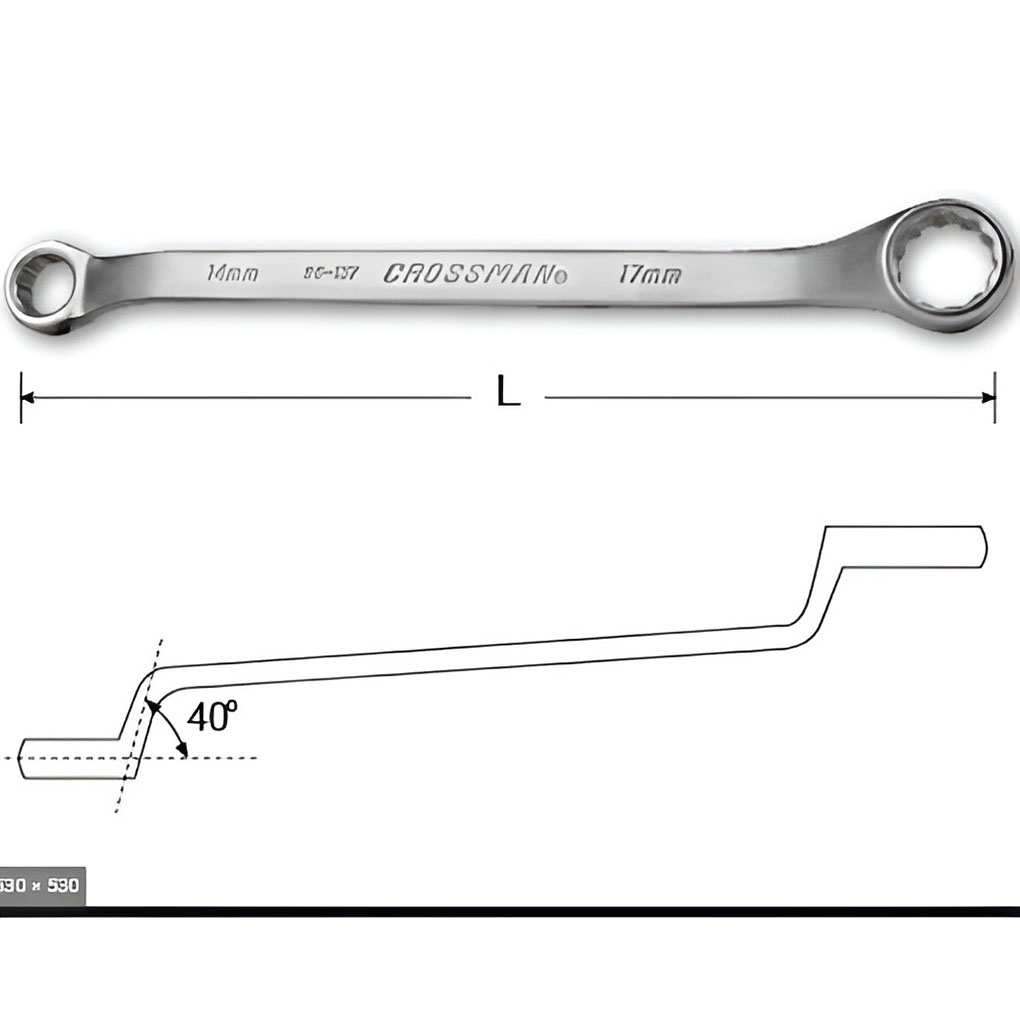 Hình ảnh 2 của mặt hàng Cờ lê 2 đầu vòng 12x14mm Crossman