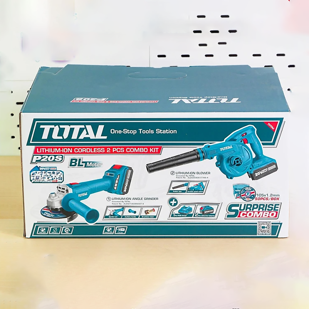 Hình ảnh 34 của mặt hàng Bộ combo máy mài góc TAGLI20107 và thổi bụi TABLI20018 dùng pin 20V Total