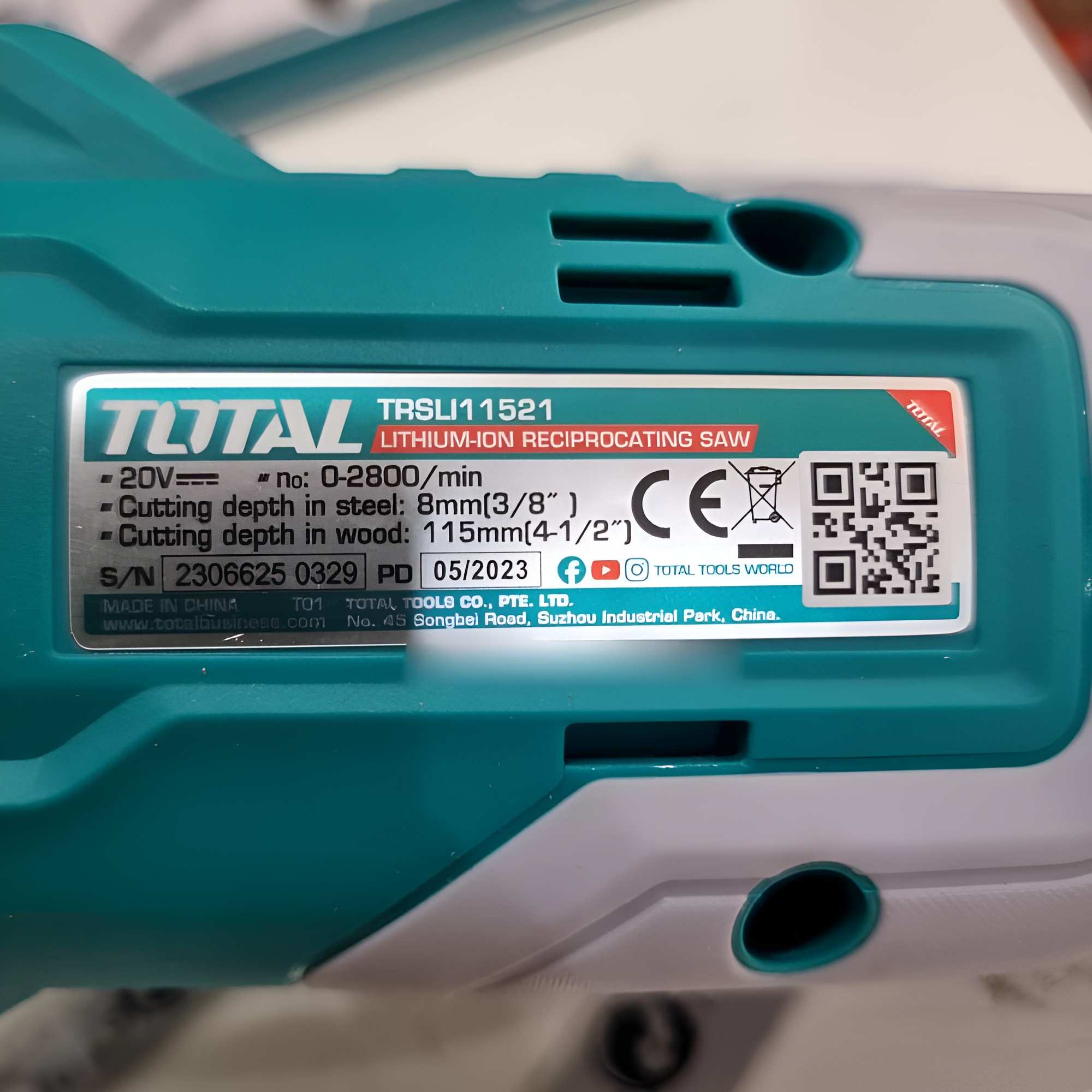 Hình ảnh 4 của mặt hàng Máy cưa kiếm dùng pin 20V Total