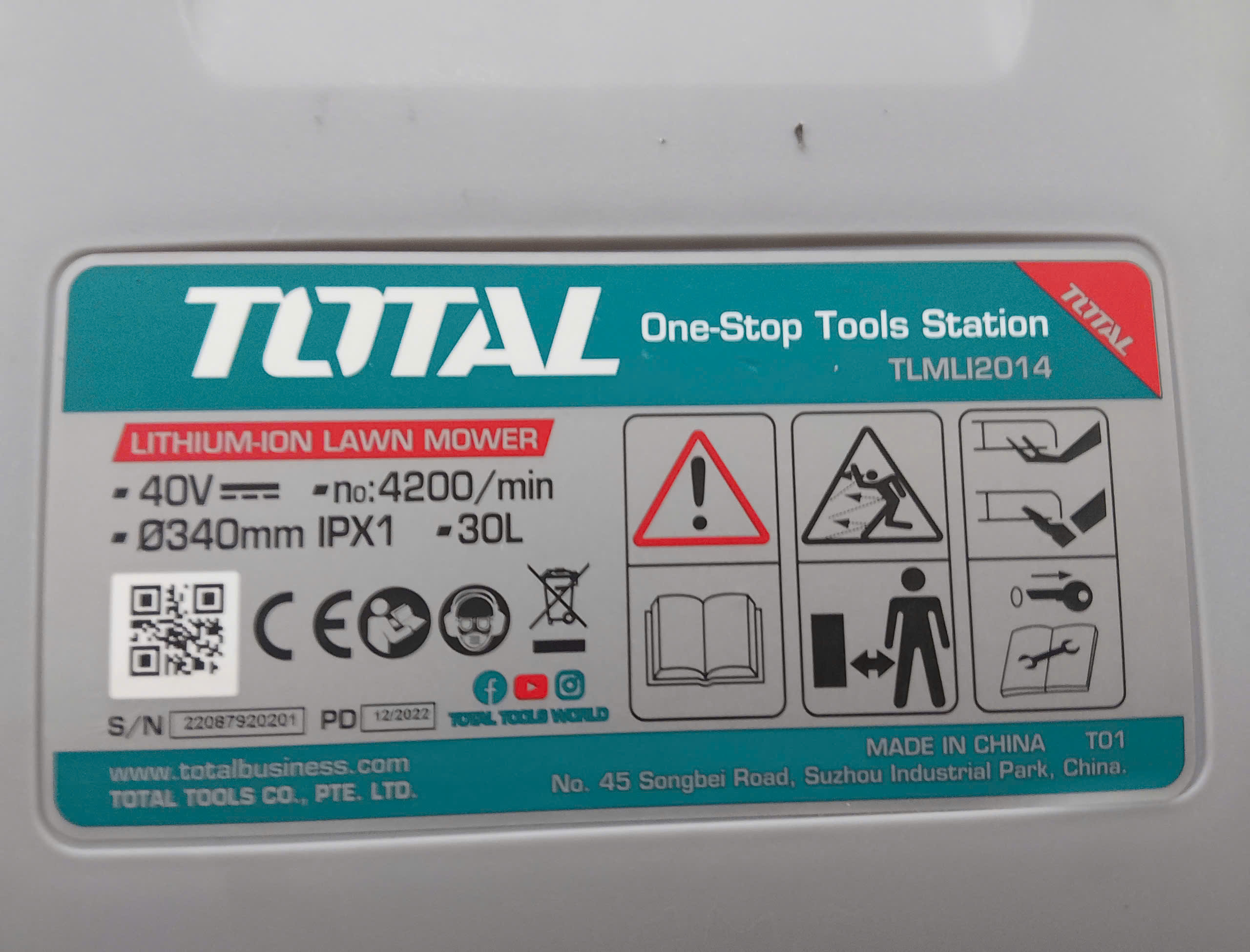 Hình ảnh 35 của mặt hàng Máy làm vườn 14 inch dùng pin Lithium-ion 40V Total